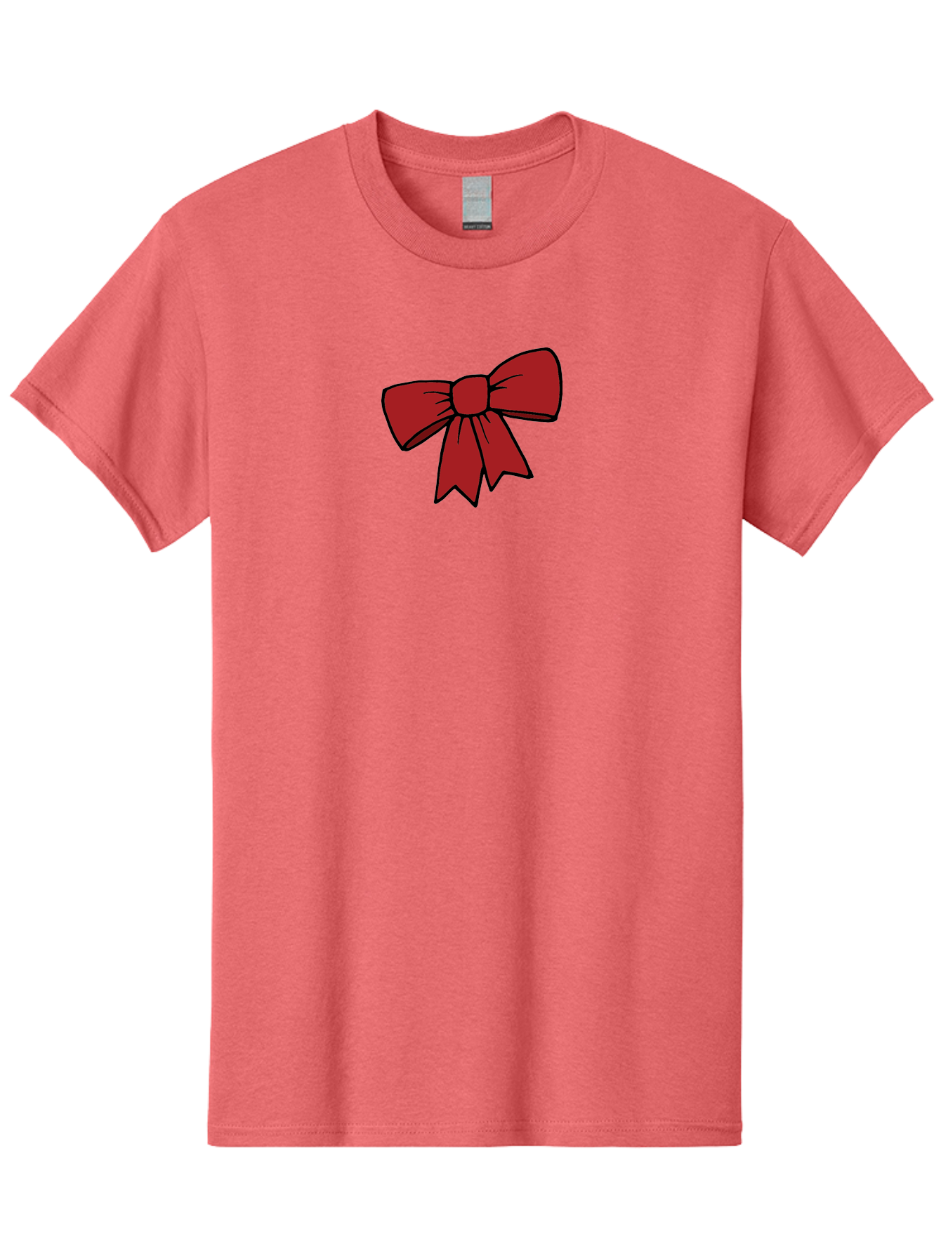 Red-Bow Men'S Graphic Tee, 100% Cotton, Comfortable Casual Summer Wear, Machine Washable, Red Bow, Gift Wrapping, Present Decoration, Festive Ribbon, Holiday Decor, Celebratory Bow, Party Favors Aab070 5