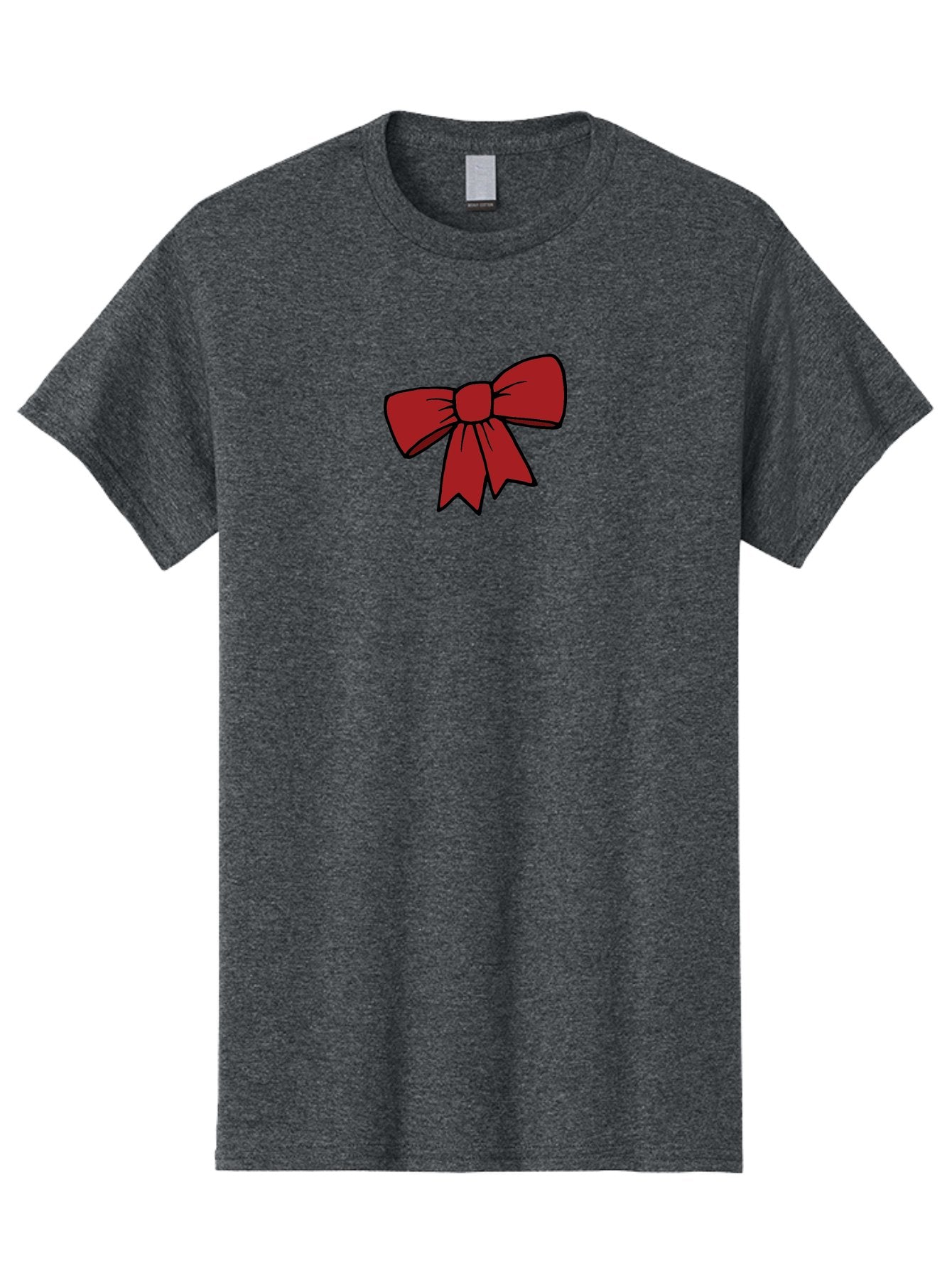 Red-Bow Men'S Graphic Tee, 100% Cotton, Comfortable Casual Summer Wear, Machine Washable, Red Bow, Gift Wrapping, Present Decoration, Festive Ribbon, Holiday Decor, Celebratory Bow, Party Favors Aab070 6