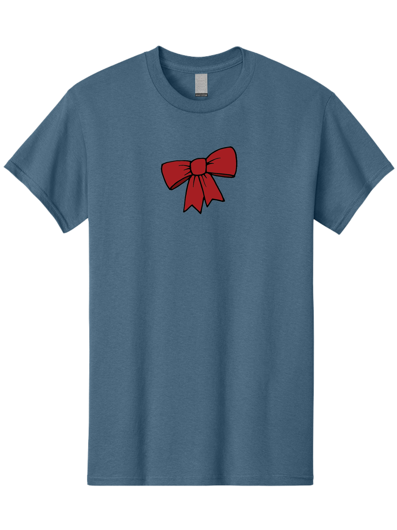Red-Bow Men'S Graphic Tee, 100% Cotton, Comfortable Casual Summer Wear, Machine Washable, Red Bow, Gift Wrapping, Present Decoration, Festive Ribbon, Holiday Decor, Celebratory Bow, Party Favors Aab070 11