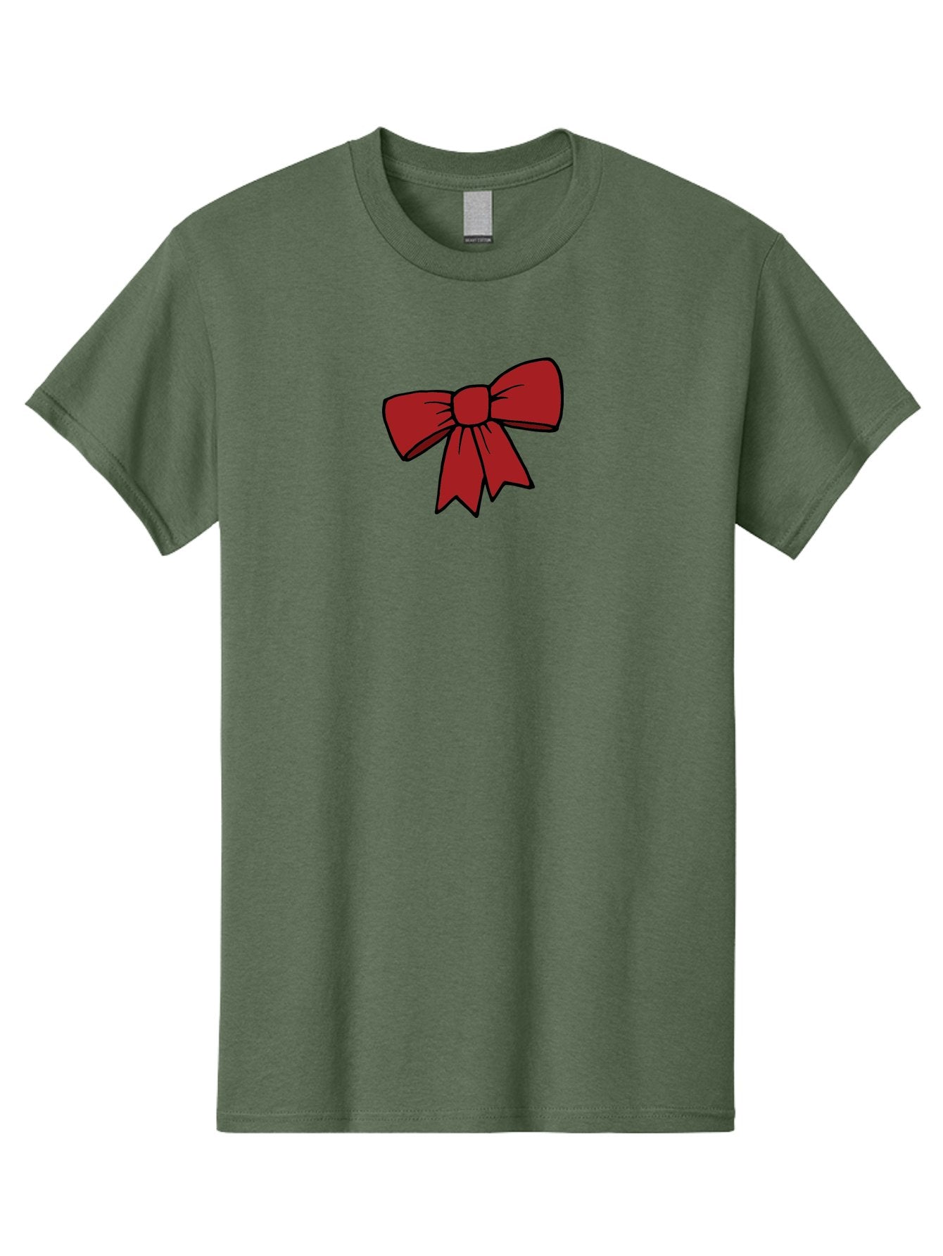 Red-Bow Men'S Graphic Tee, 100% Cotton, Comfortable Casual Summer Wear, Machine Washable, Red Bow, Gift Wrapping, Present Decoration, Festive Ribbon, Holiday Decor, Celebratory Bow, Party Favors Aab070 7
