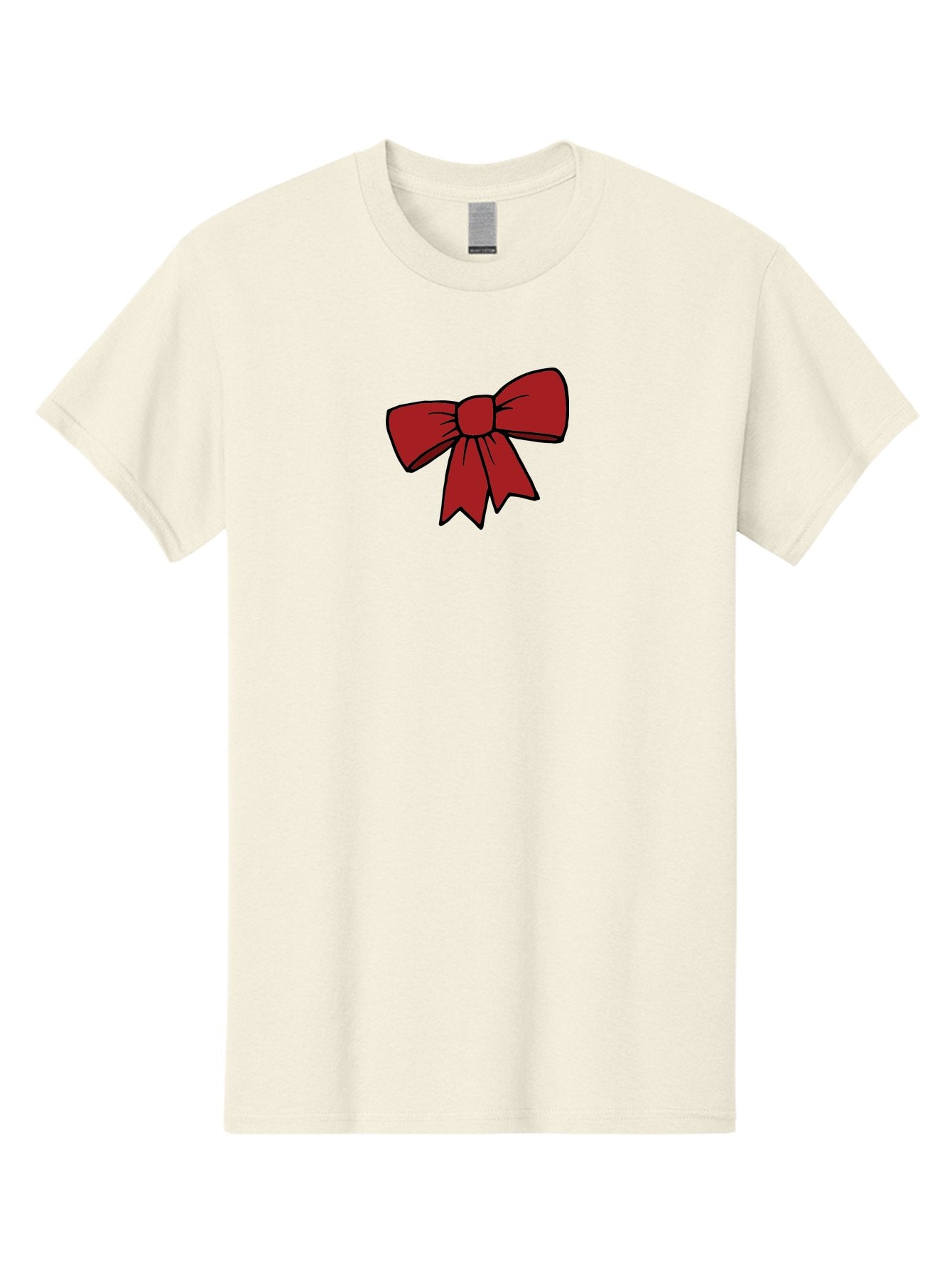 Red-Bow Men'S Graphic Tee, 100% Cotton, Comfortable Casual Summer Wear, Machine Washable, Red Bow, Gift Wrapping, Present Decoration, Festive Ribbon, Holiday Decor, Celebratory Bow, Party Favors Aab070 14
