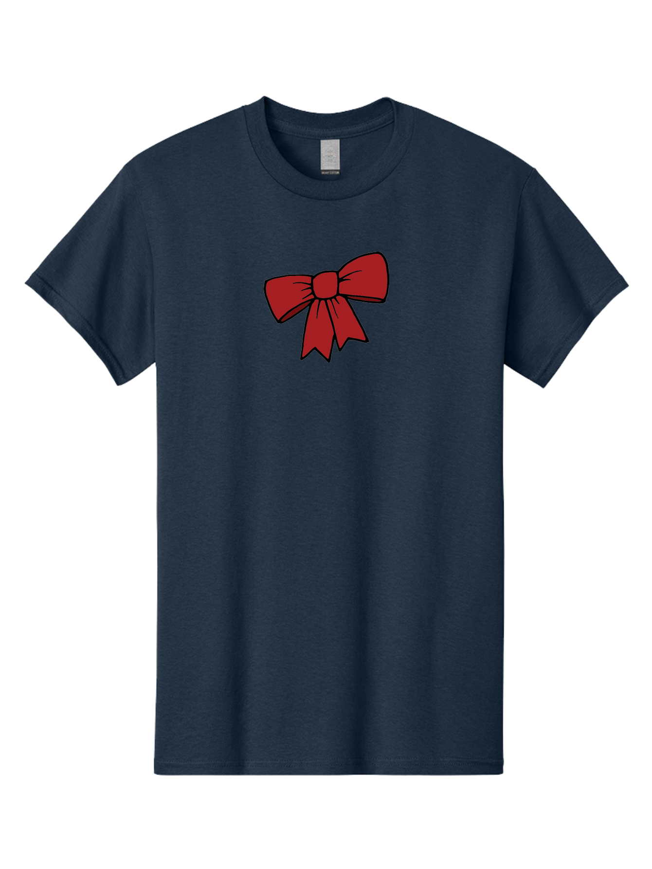 Red-Bow Men'S Graphic Tee, 100% Cotton, Comfortable Casual Summer Wear, Machine Washable, Red Bow, Gift Wrapping, Present Decoration, Festive Ribbon, Holiday Decor, Celebratory Bow, Party Favors Aab070 19