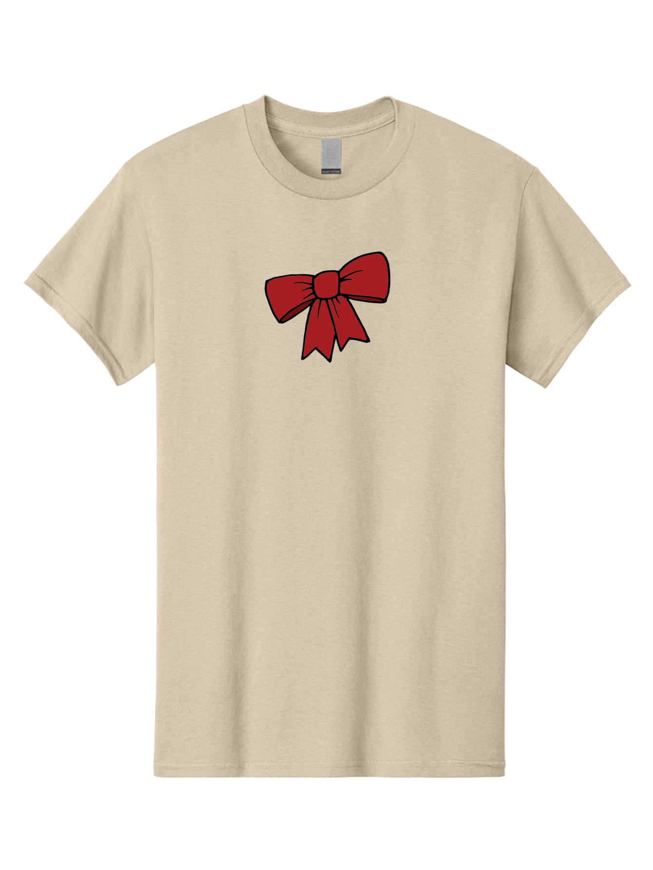 Red-Bow Men'S Graphic Tee, 100% Cotton, Comfortable Casual Summer Wear, Machine Washable, Red Bow, Gift Wrapping, Present Decoration, Festive Ribbon, Holiday Decor, Celebratory Bow, Party Favors Aab070 27