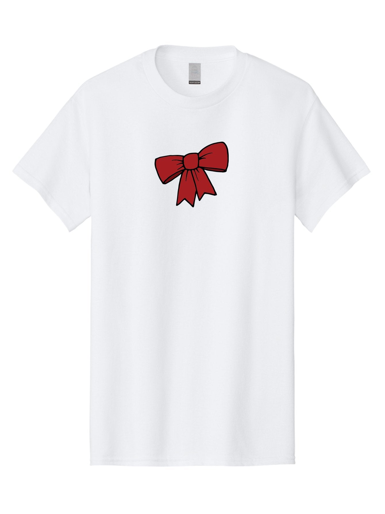 Red-Bow Men'S Graphic Tee, 100% Cotton, Comfortable Casual Summer Wear, Machine Washable, Red Bow, Gift Wrapping, Present Decoration, Festive Ribbon, Holiday Decor, Celebratory Bow, Party Favors Aab070 5
