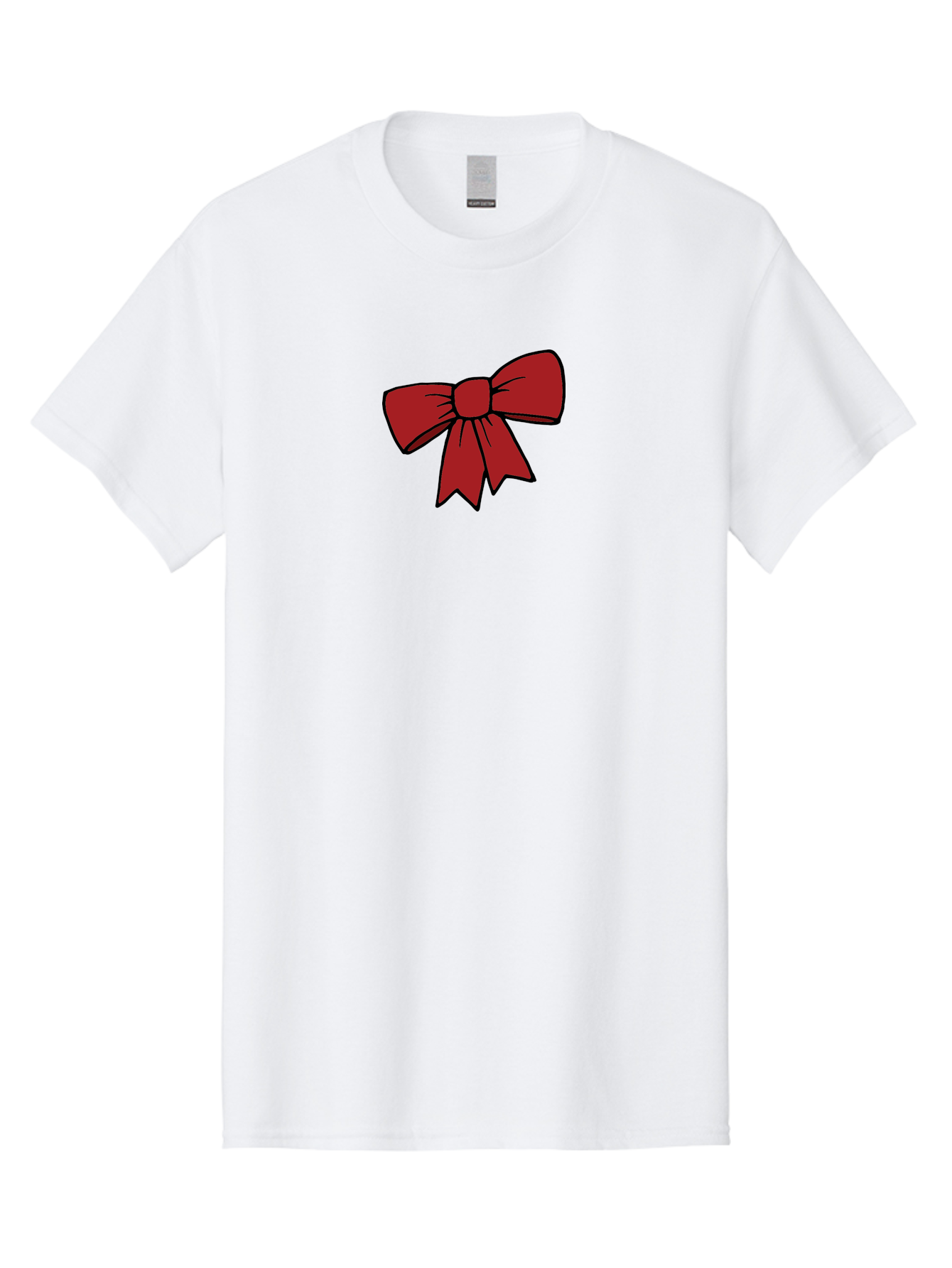 Red-Bow Men'S Graphic Tee, 100% Cotton, Comfortable Casual Summer Wear, Machine Washable, Red Bow, Gift Wrapping, Present Decoration, Festive Ribbon, Holiday Decor, Celebratory Bow, Party Favors Aab070 29