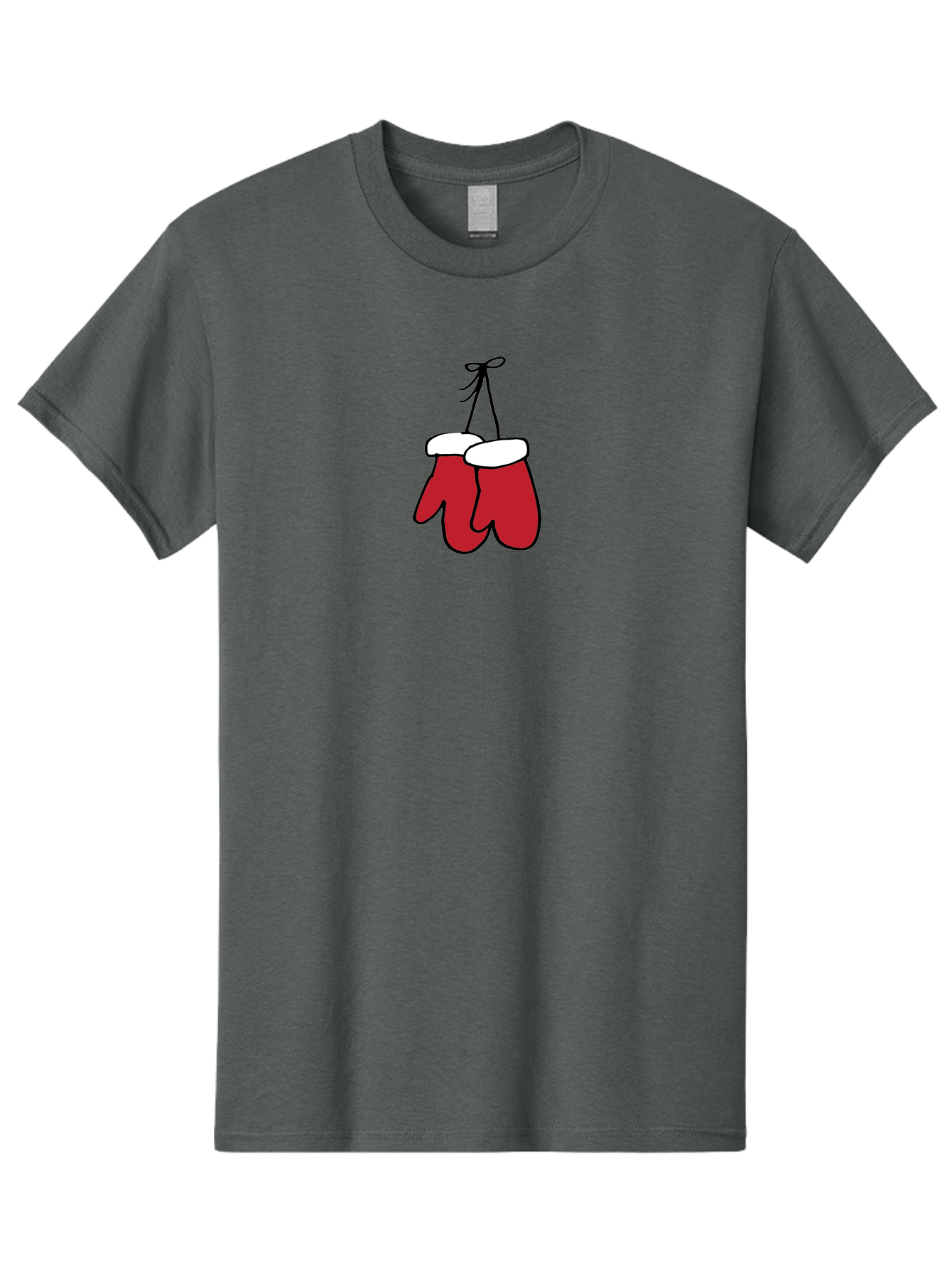 Red-Christmas-Mitten Men'S Graphic Tee, 100% Cotton, Comfortable Casual Summer Wear, Machine Washable, Red Christmas Mittens, Hanging Mittens, Winter Accessories, Festive Gloves, Holiday Decorations, Cozy Winter Wear Aab072 7