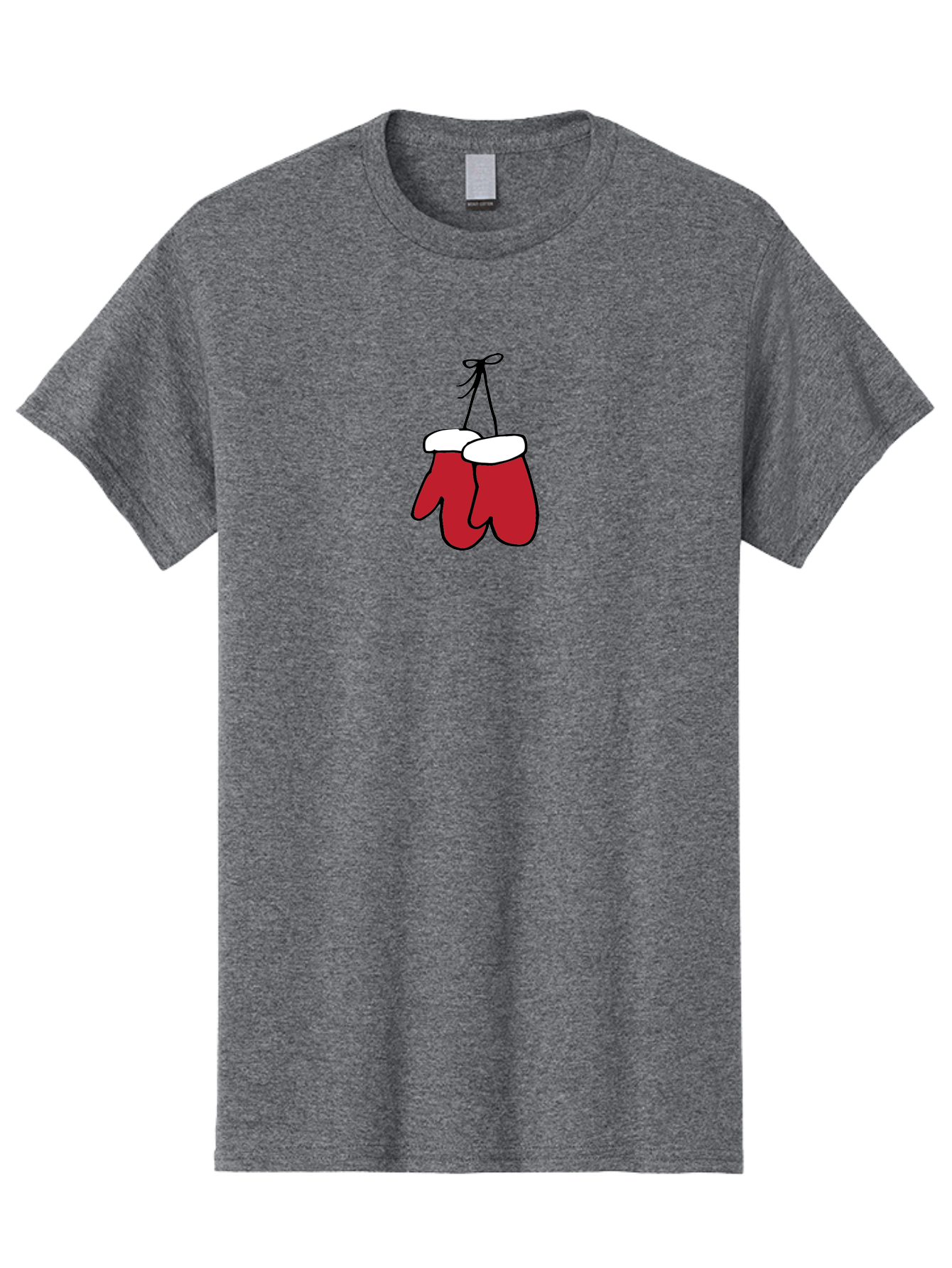 Red-Christmas-Mitten Men'S Graphic Tee, 100% Cotton, Comfortable Casual Summer Wear, Machine Washable, Red Christmas Mittens, Hanging Mittens, Winter Accessories, Festive Gloves, Holiday Decorations, Cozy Winter Wear Aab072 27