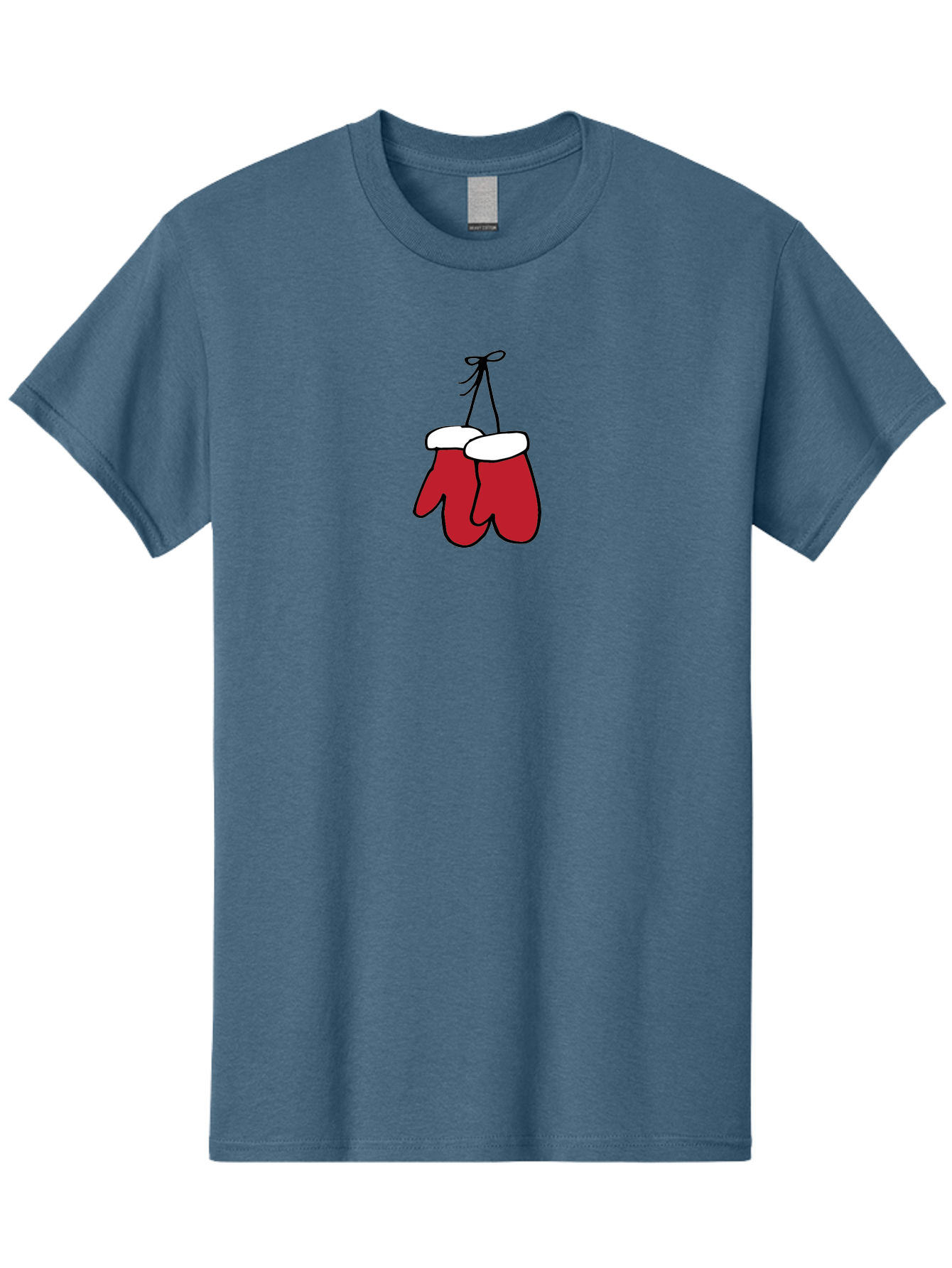 Red-Christmas-Mitten Men'S Graphic Tee, 100% Cotton, Comfortable Casual Summer Wear, Machine Washable, Red Christmas Mittens, Hanging Mittens, Winter Accessories, Festive Gloves, Holiday Decorations, Cozy Winter Wear Aab072 15