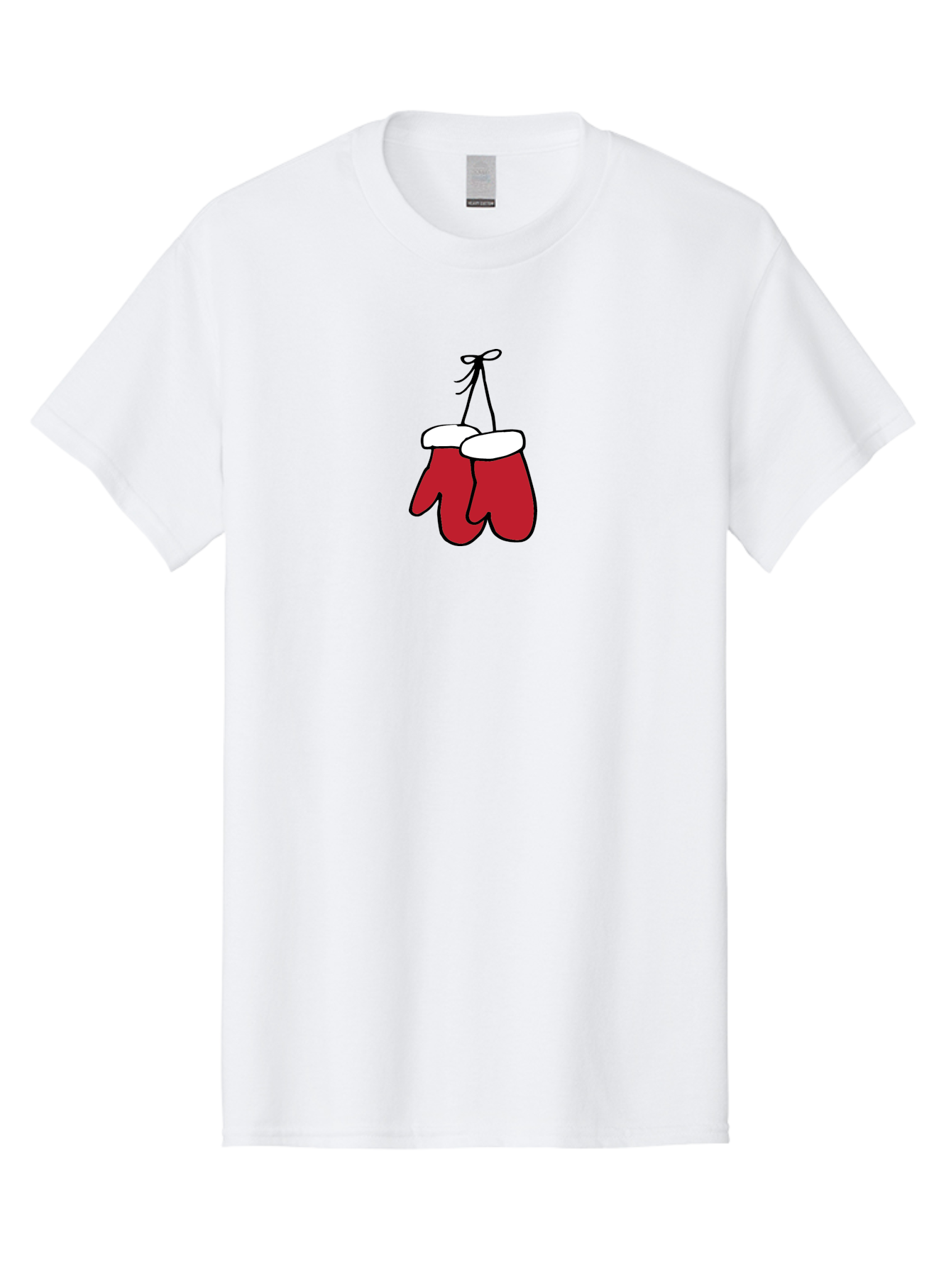 Red-Christmas-Mitten Men'S Graphic Tee, 100% Cotton, Comfortable Casual Summer Wear, Machine Washable, Red Christmas Mittens, Hanging Mittens, Winter Accessories, Festive Gloves, Holiday Decorations, Cozy Winter Wear Aab072 21