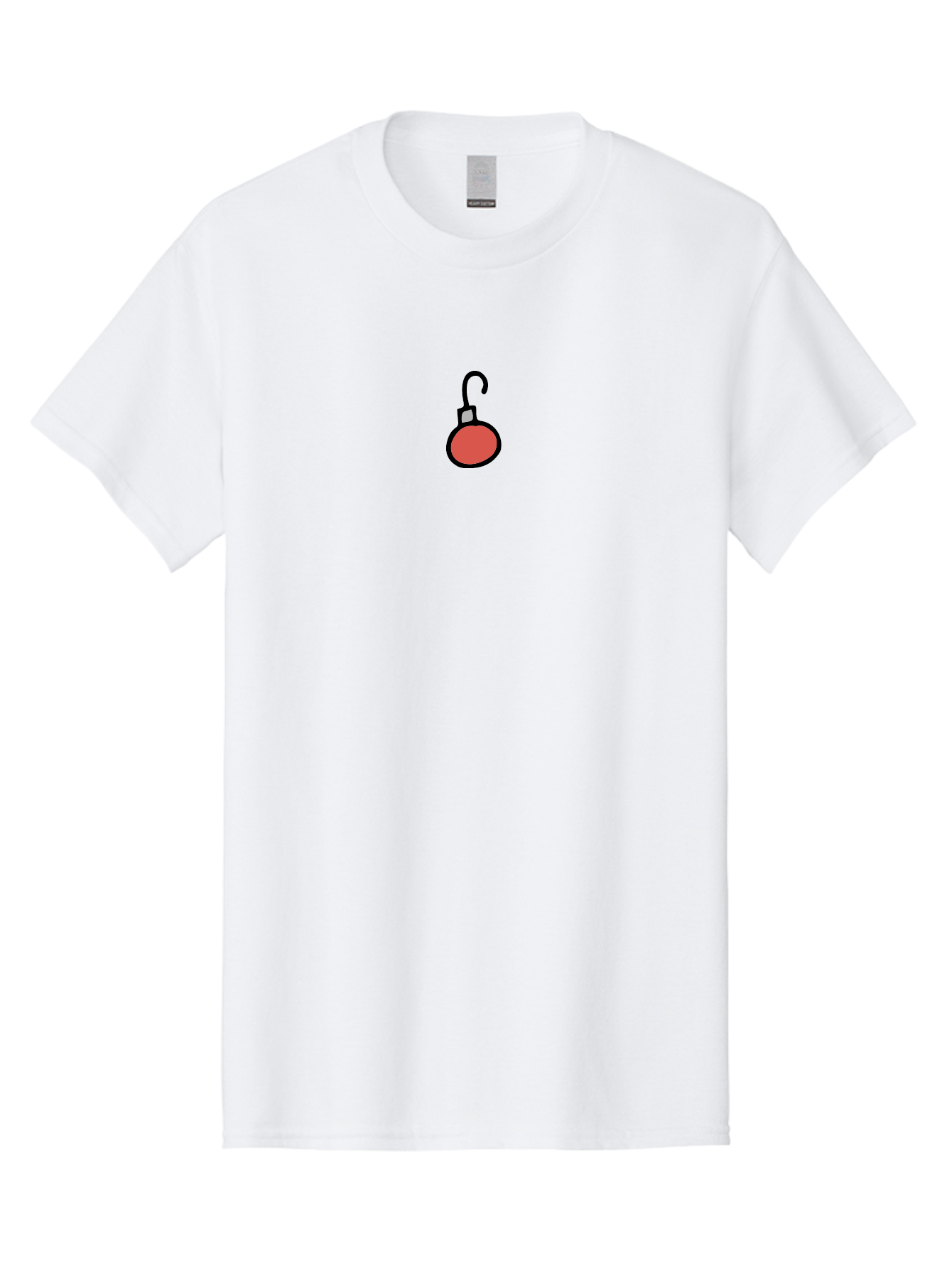 Red-Christmas-Ornament-1 Men'S Graphic Tee, 100% Cotton, Comfortable Casual Summer Wear, Machine Washable, Red Christmas Ornament, Festive Decoration, Holiday Decor, Christmas Tree Accessory, Simple Design, Minimalist Style, Aab073 13