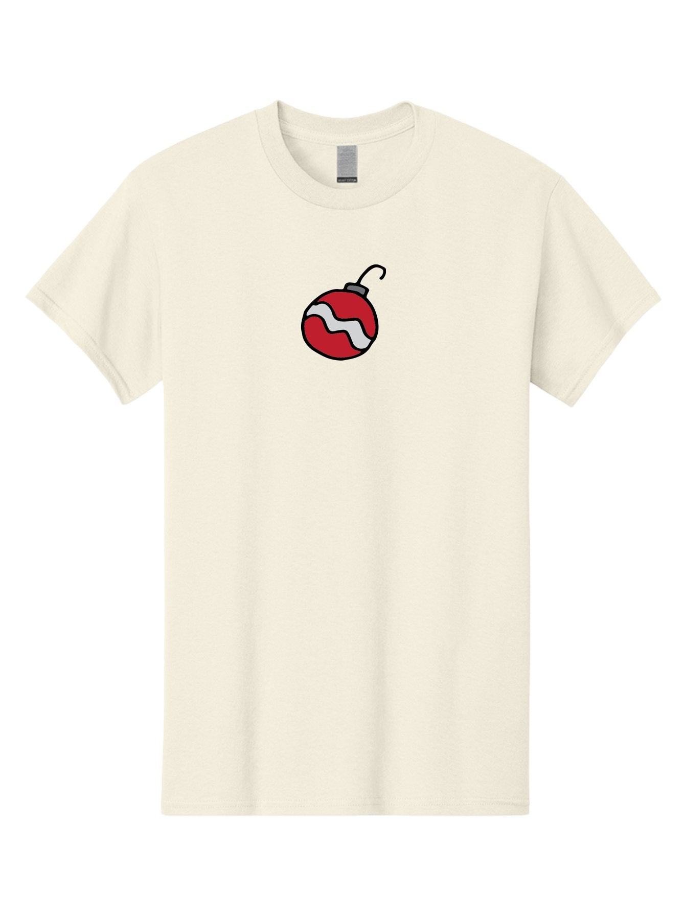 Red-Christmas-Ornament-3 Men'S Graphic Tee, 100% Cotton, Comfortable Casual Summer Wear, Machine Washable, Red Christmas Ornament, Holiday Decoration, Festive Symbol, Christmas Tree Decoration, Winter Wonderland, Merry Christmas, Aab075 4