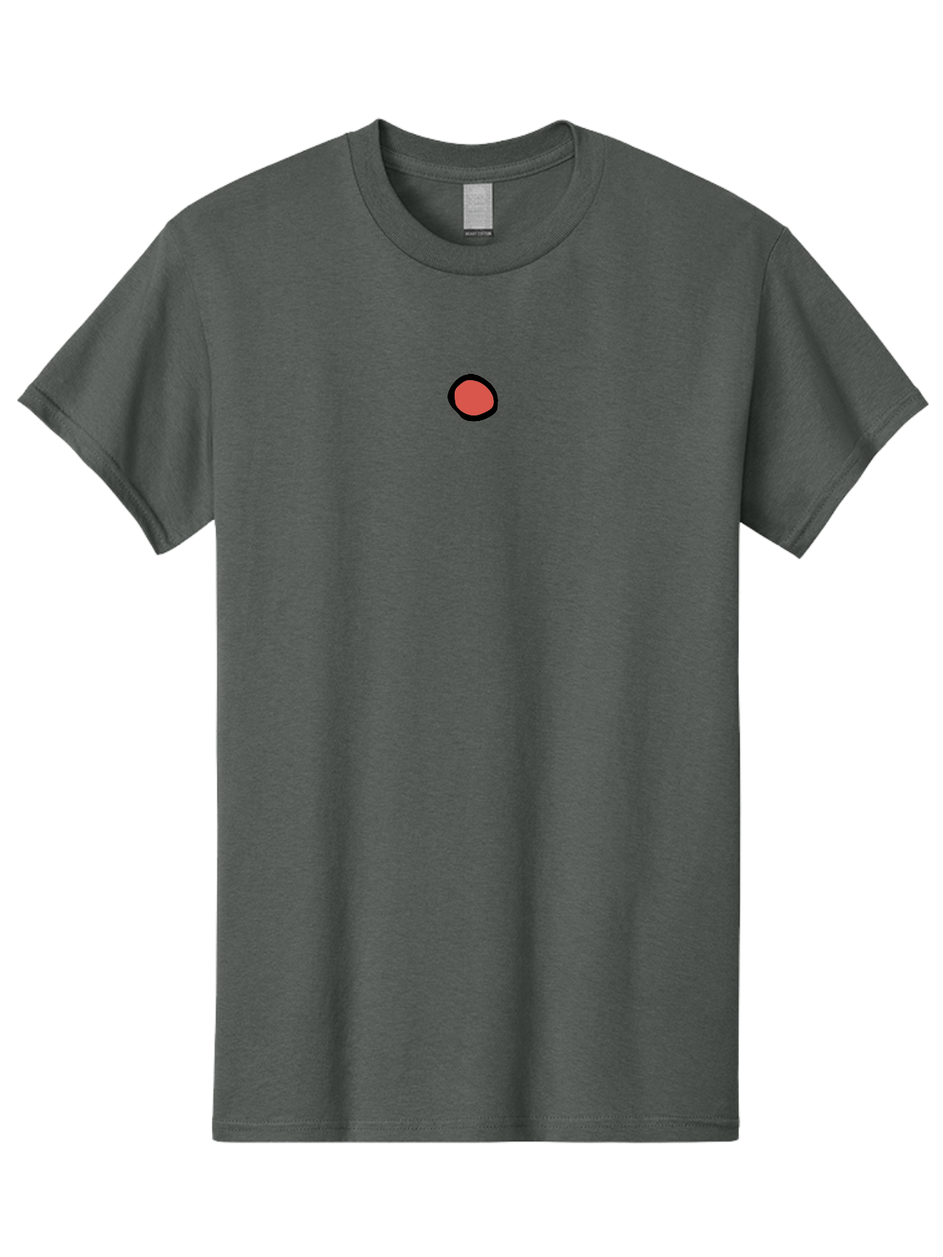 Red-Circle-1 Men'S Graphic Tee, 100% Cotton, Comfortable Casual Summer Wear, Machine Washable, Red Circle, Simple Graphic, Minimalist Design, Bold Color, Black Outline, Geometric Shape, Abstract Art, Modern Illustration Aab077 3
