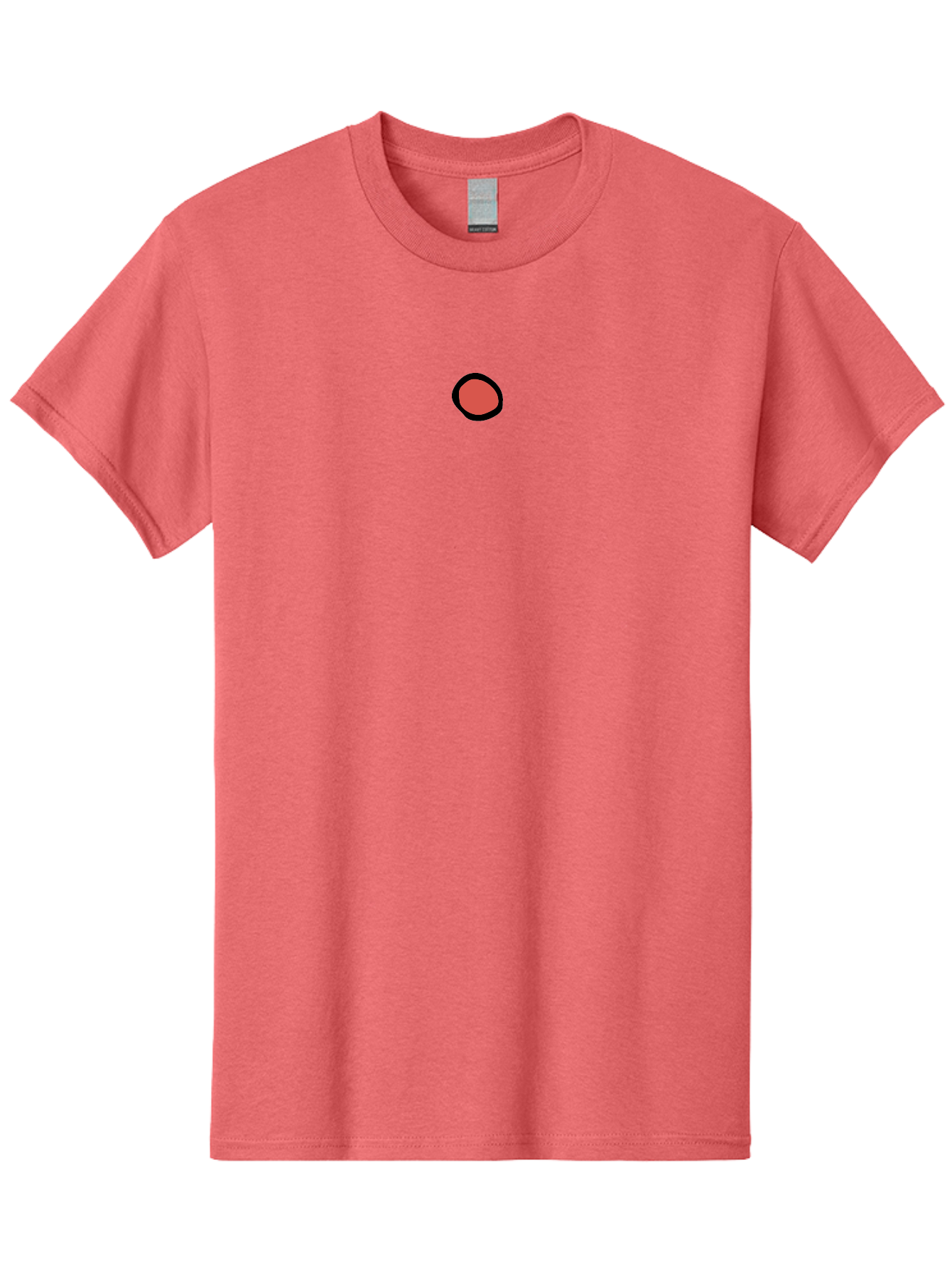 Red-Circle-1 Men'S Graphic Tee, 100% Cotton, Comfortable Casual Summer Wear, Machine Washable, Red Circle, Simple Graphic, Minimalist Design, Bold Color, Black Outline, Geometric Shape, Abstract Art, Modern Illustration Aab077 5