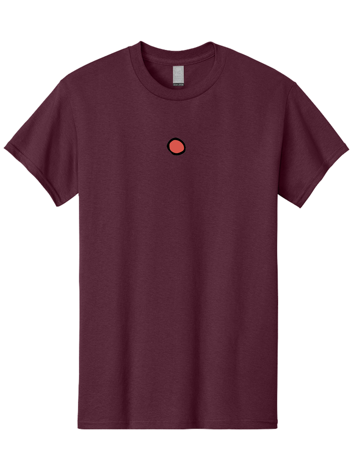Red-Circle-1 Men'S Graphic Tee, 100% Cotton, Comfortable Casual Summer Wear, Machine Washable, Red Circle, Simple Graphic, Minimalist Design, Bold Color, Black Outline, Geometric Shape, Abstract Art, Modern Illustration Aab077 13