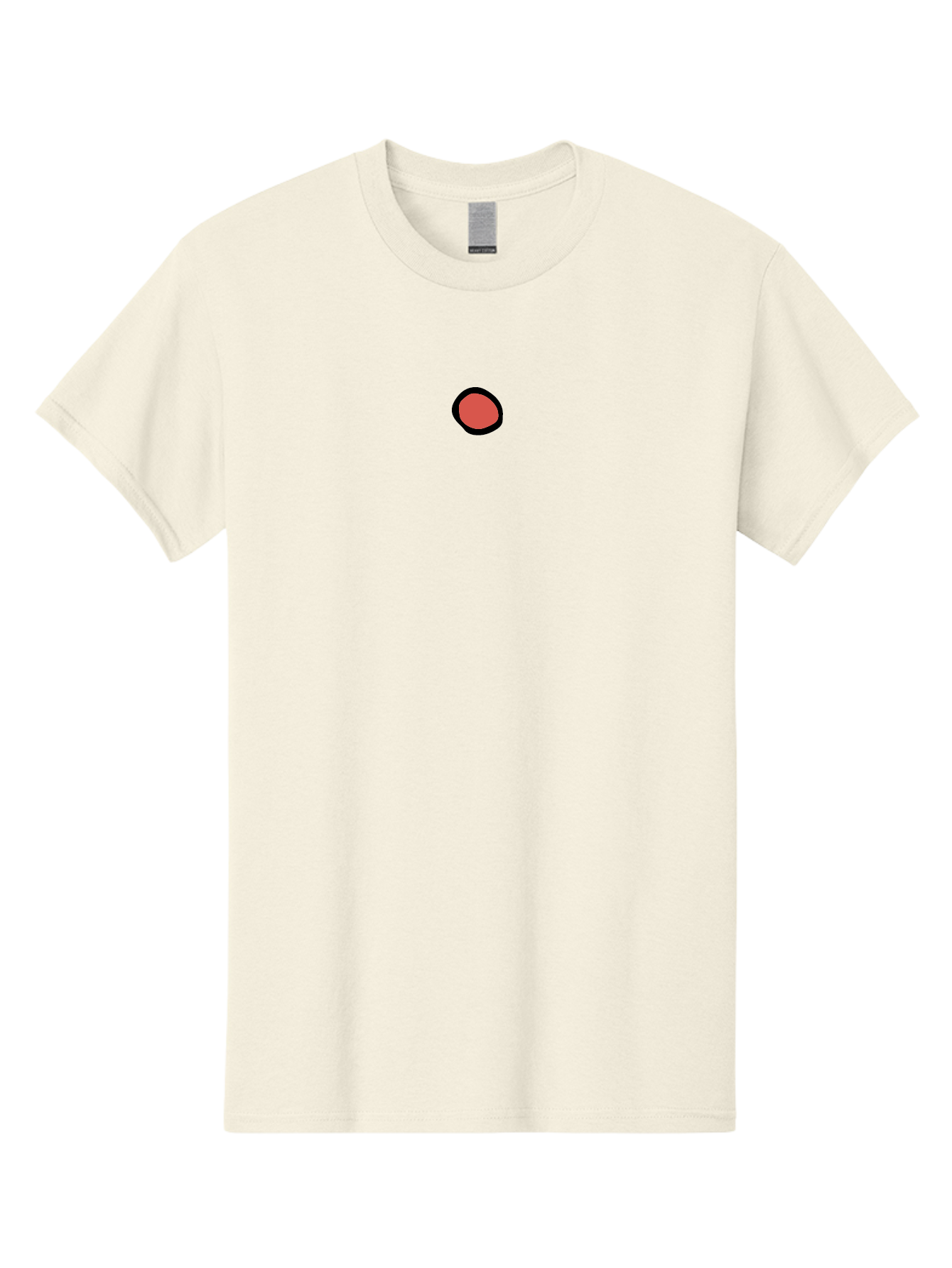 Red-Circle-1 Men'S Graphic Tee, 100% Cotton, Comfortable Casual Summer Wear, Machine Washable, Red Circle, Simple Graphic, Minimalist Design, Bold Color, Black Outline, Geometric Shape, Abstract Art, Modern Illustration Aab077 17