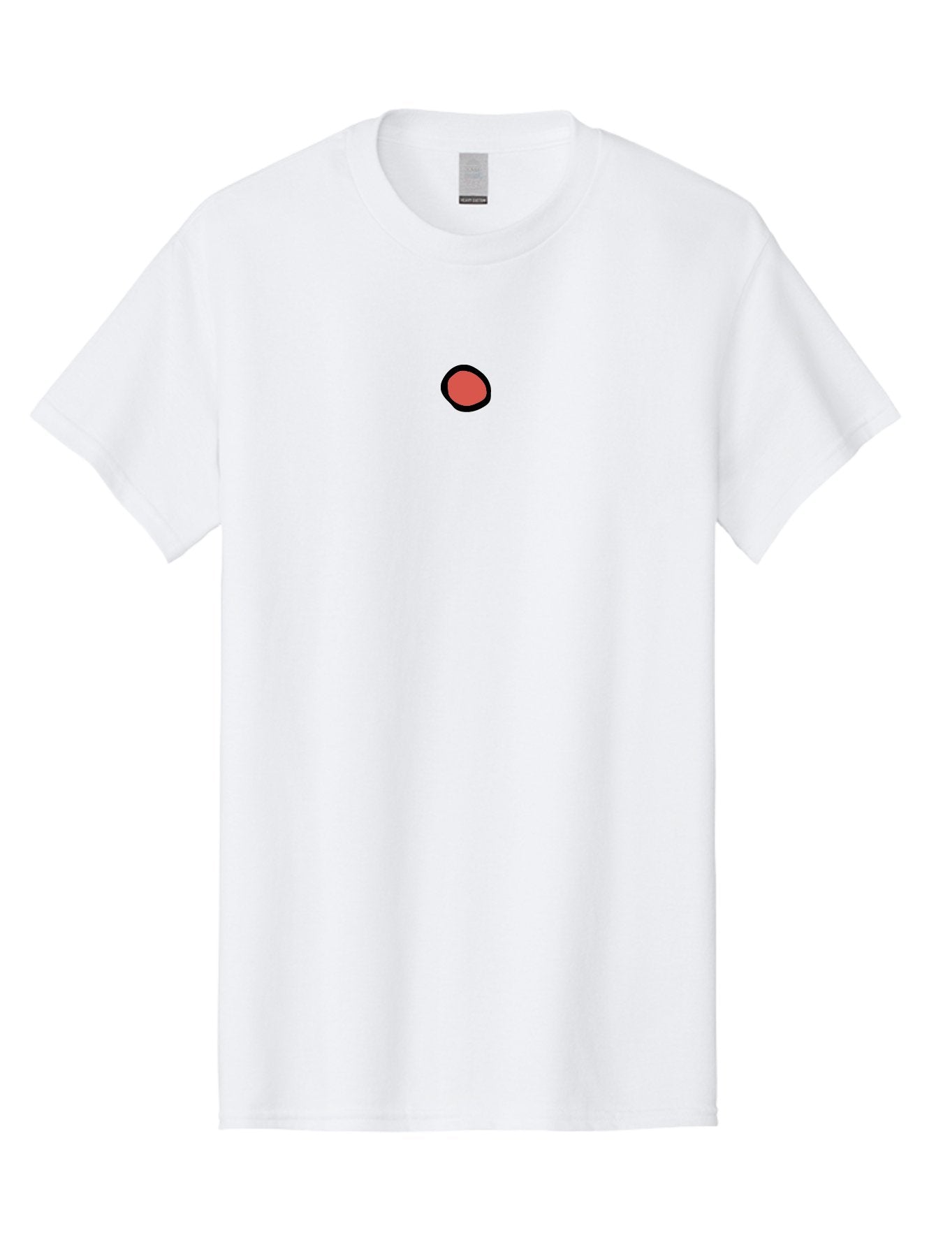 Red-Circle-1 Men'S Graphic Tee, 100% Cotton, Comfortable Casual Summer Wear, Machine Washable, Red Circle, Simple Graphic, Minimalist Design, Bold Color, Black Outline, Geometric Shape, Abstract Art, Modern Illustration Aab077 3