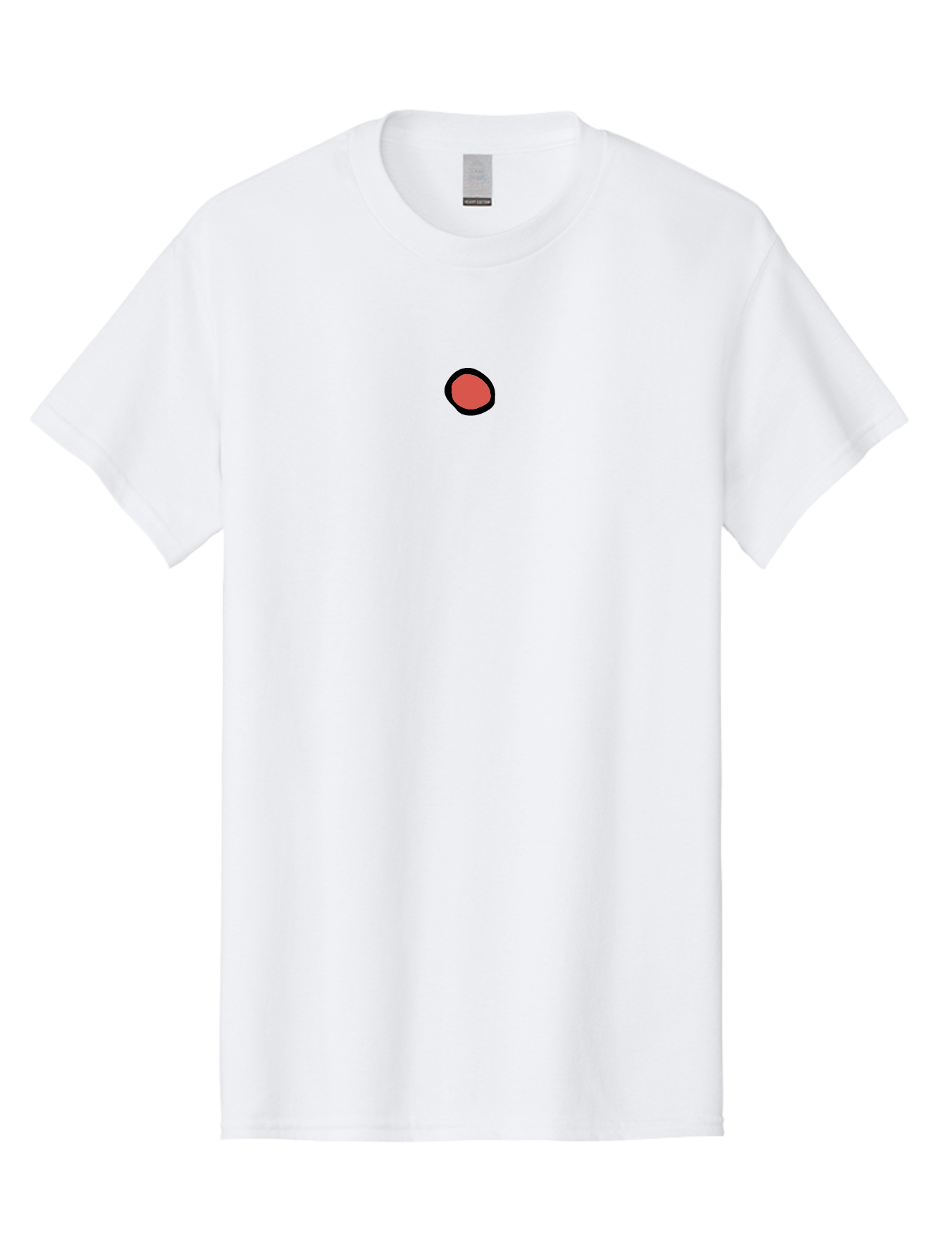 Red-Circle-1 Men'S Graphic Tee, 100% Cotton, Comfortable Casual Summer Wear, Machine Washable, Red Circle, Simple Graphic, Minimalist Design, Bold Color, Black Outline, Geometric Shape, Abstract Art, Modern Illustration Aab077 29