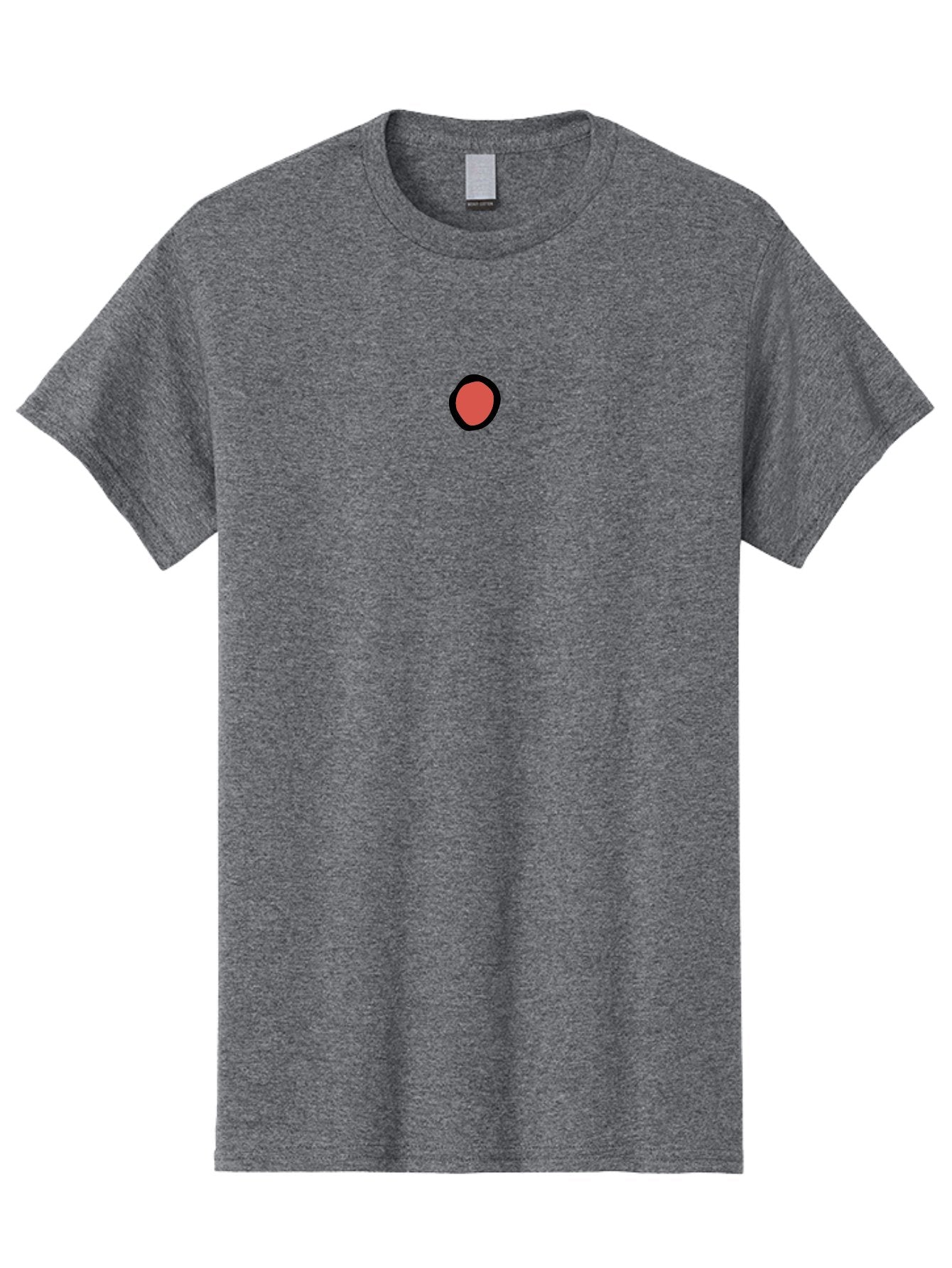 Red-Circle Men'S Graphic Tee, 100% Cotton, Comfortable Casual Summer Wear, Machine Washable, Red Circle, Black Outline, Simple Shape, Minimalist Design, Abstract Art, Geometric Figure, Bold Color Aab078 6