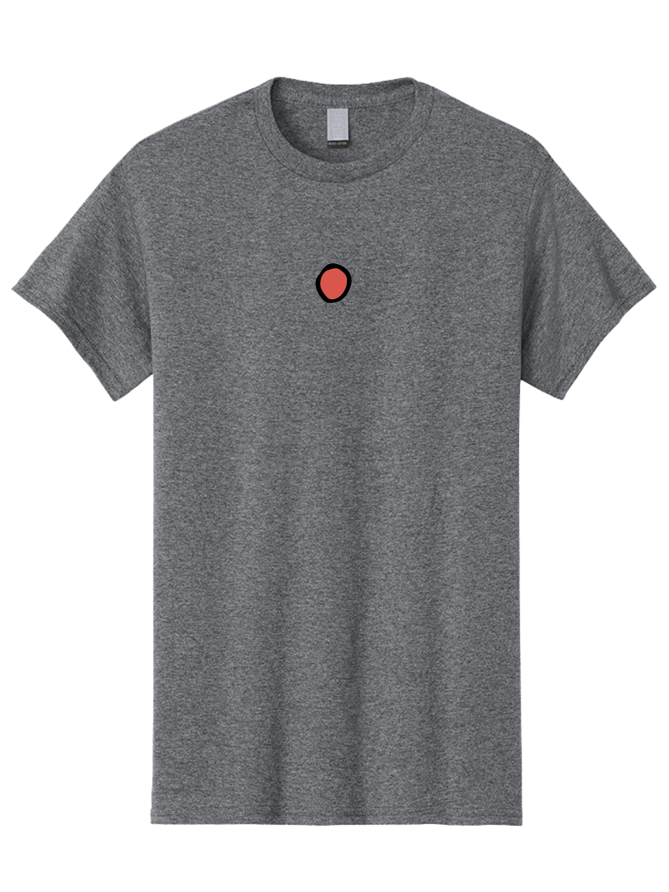 Red-Circle Men'S Graphic Tee, 100% Cotton, Comfortable Casual Summer Wear, Machine Washable, Red Circle, Black Outline, Simple Shape, Minimalist Design, Abstract Art, Geometric Figure, Bold Color Aab078 9