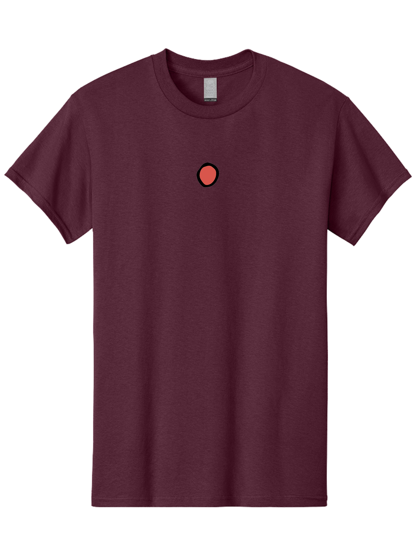 Red-Circle Men'S Graphic Tee, 100% Cotton, Comfortable Casual Summer Wear, Machine Washable, Red Circle, Black Outline, Simple Shape, Minimalist Design, Abstract Art, Geometric Figure, Bold Color Aab078 13