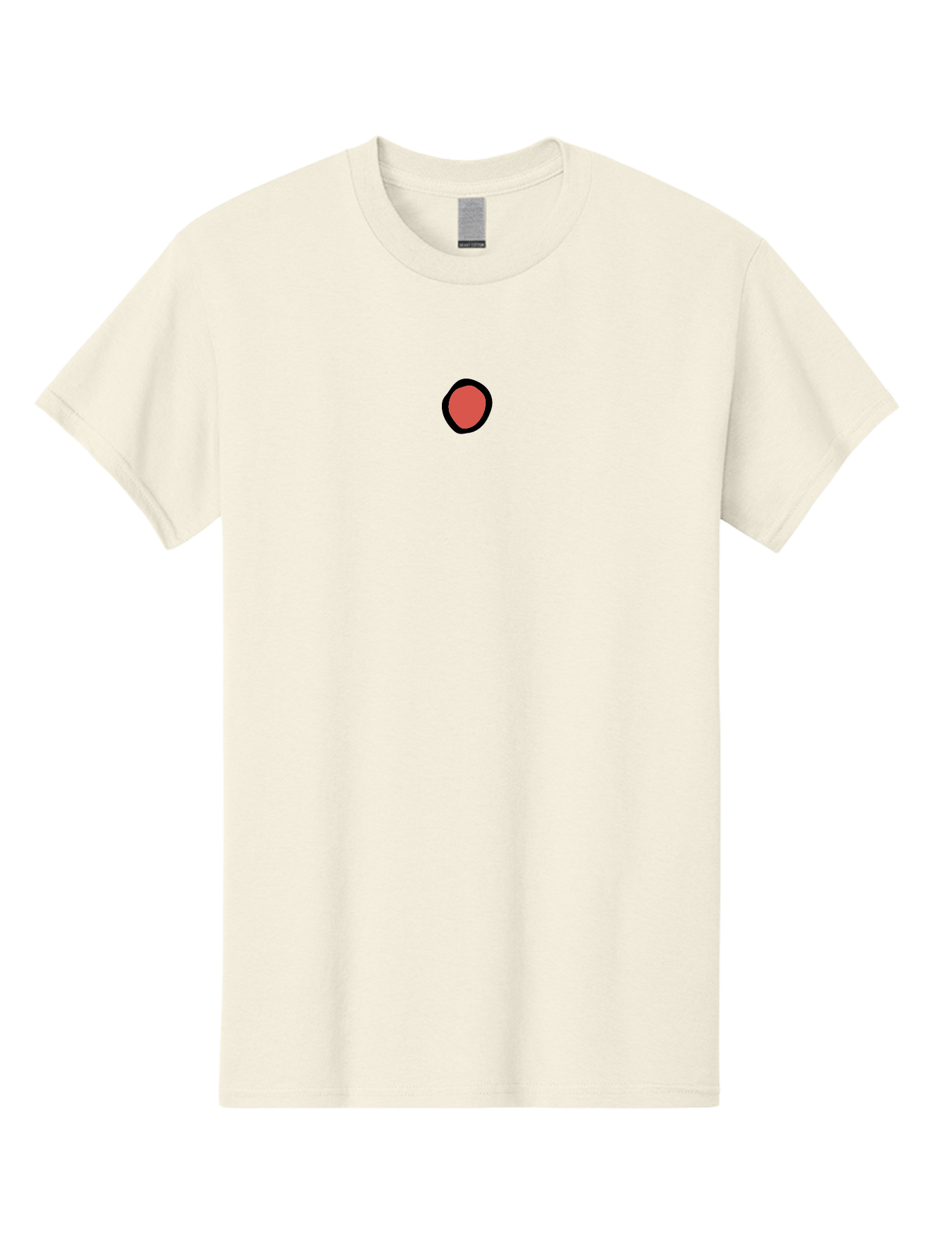Red-Circle Men'S Graphic Tee, 100% Cotton, Comfortable Casual Summer Wear, Machine Washable, Red Circle, Black Outline, Simple Shape, Minimalist Design, Abstract Art, Geometric Figure, Bold Color Aab078 17