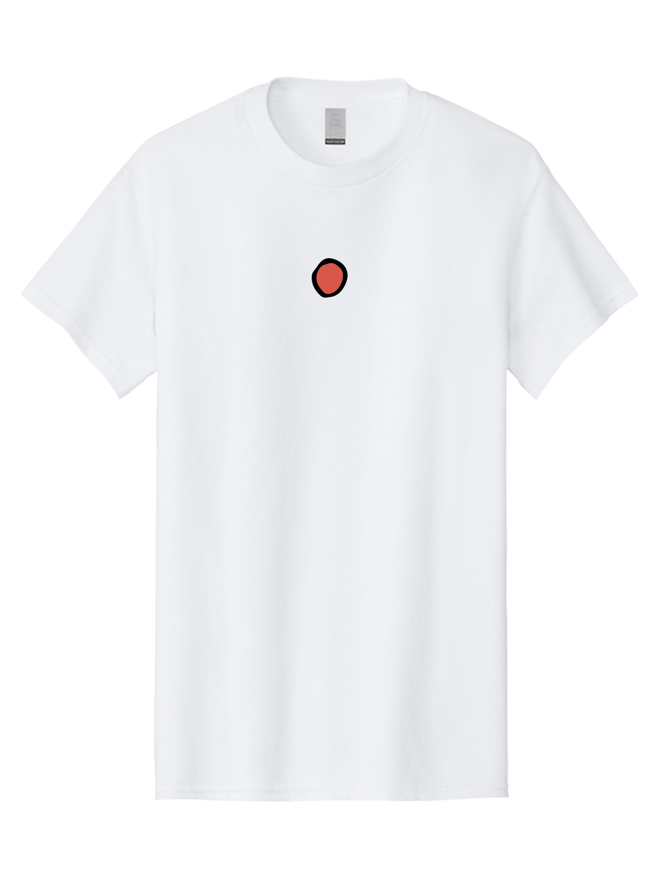 Red-Circle Men'S Graphic Tee, 100% Cotton, Comfortable Casual Summer Wear, Machine Washable, Red Circle, Black Outline, Simple Shape, Minimalist Design, Abstract Art, Geometric Figure, Bold Color Aab078 29