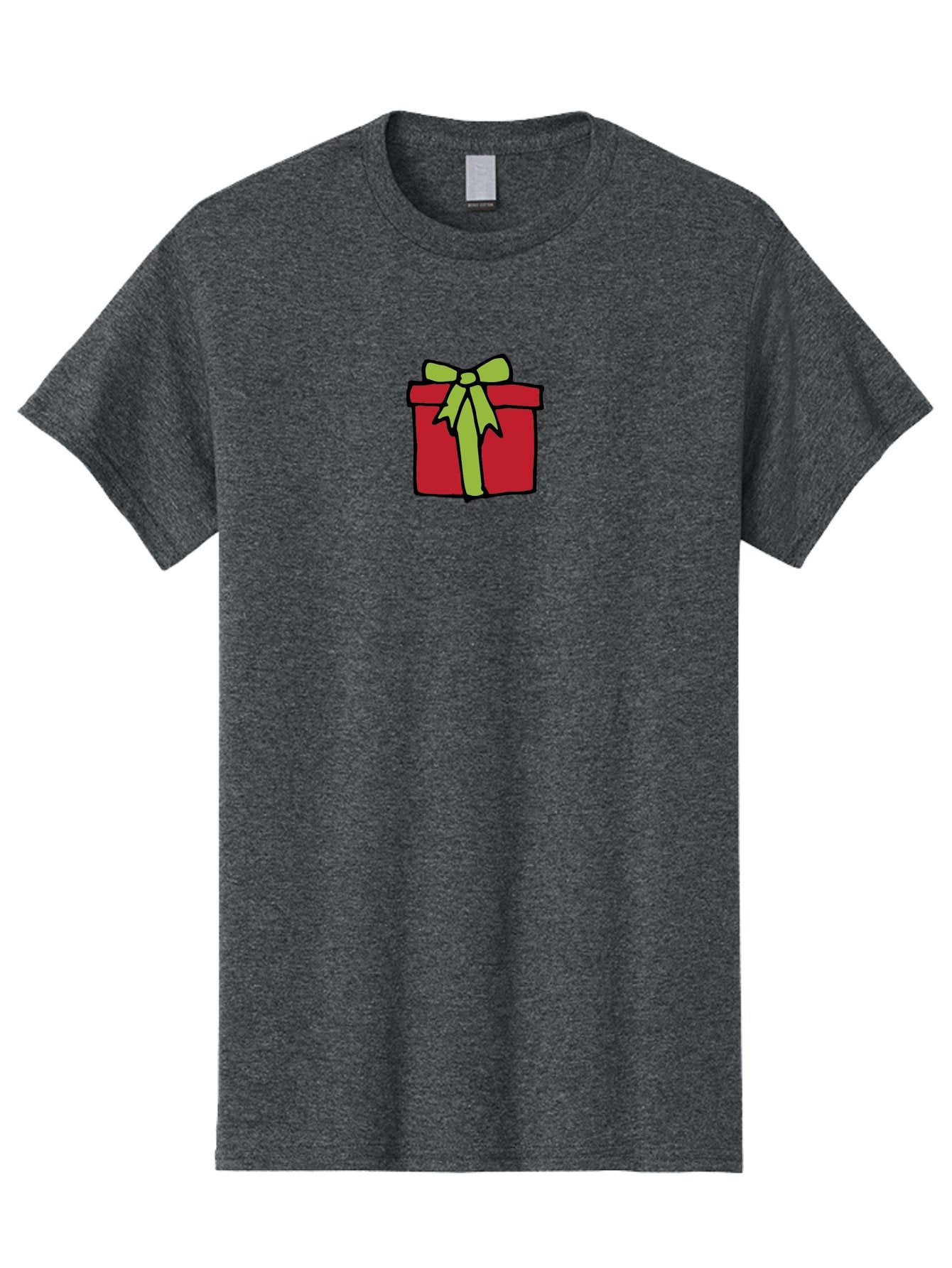 Red-Gift-Box-1 Men'S Graphic Tee, 100% Cotton, Comfortable Casual Summer Wear, Machine Washable, Red Gift Box, Green Ribbon, Present, Gift, Holiday Season, Festive, Celebration, Birthday, Wrapped Gift, Cartoon Style Aab081 15