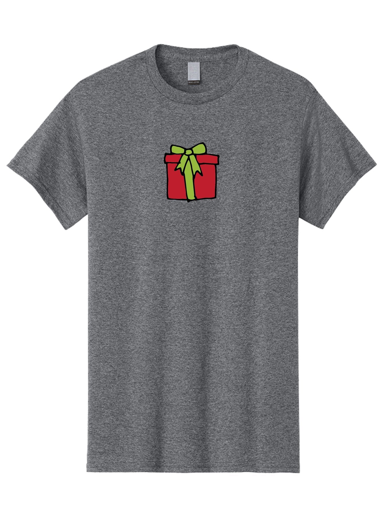 Red-Gift-Box-1 Men'S Graphic Tee, 100% Cotton, Comfortable Casual Summer Wear, Machine Washable, Red Gift Box, Green Ribbon, Present, Gift, Holiday Season, Festive, Celebration, Birthday, Wrapped Gift, Cartoon Style Aab081 5
