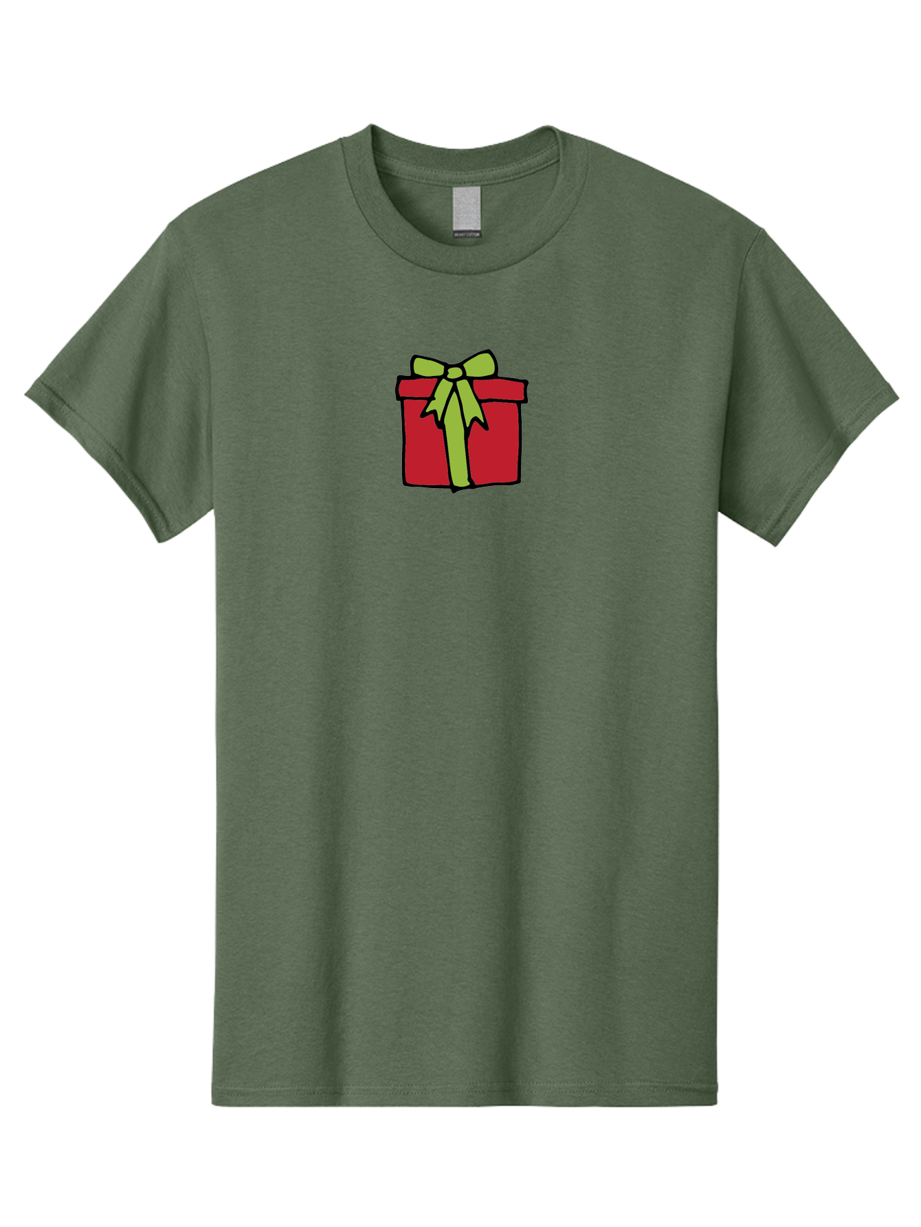 Red-Gift-Box-1 Men'S Graphic Tee, 100% Cotton, Comfortable Casual Summer Wear, Machine Washable, Red Gift Box, Green Ribbon, Present, Gift, Holiday Season, Festive, Celebration, Birthday, Wrapped Gift, Cartoon Style Aab081 15