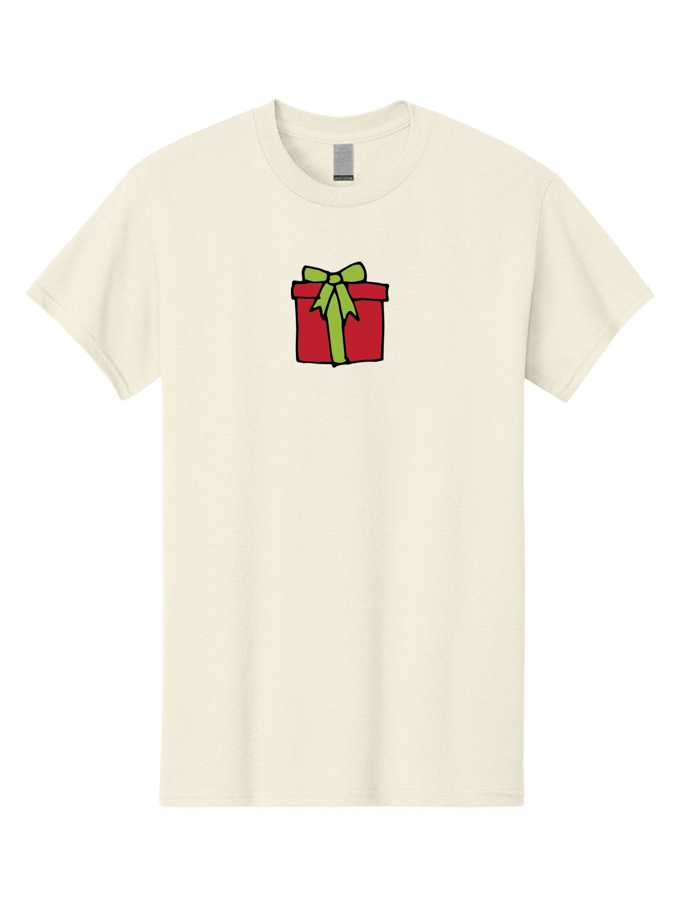 Red-Gift-Box-1 Men'S Graphic Tee, 100% Cotton, Comfortable Casual Summer Wear, Machine Washable, Red Gift Box, Green Ribbon, Present, Gift, Holiday Season, Festive, Celebration, Birthday, Wrapped Gift, Cartoon Style Aab081 6