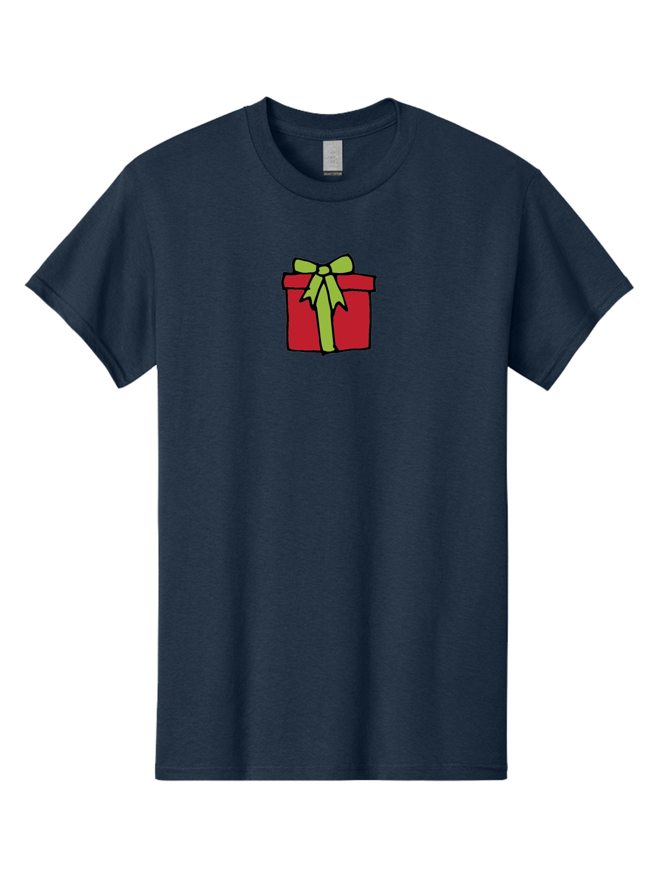 Red-Gift-Box-1 Men'S Graphic Tee, 100% Cotton, Comfortable Casual Summer Wear, Machine Washable, Red Gift Box, Green Ribbon, Present, Gift, Holiday Season, Festive, Celebration, Birthday, Wrapped Gift, Cartoon Style Aab081 19