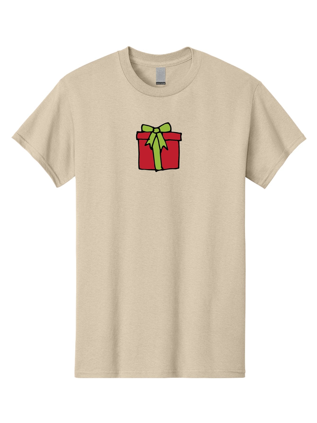 Red-Gift-Box-1 Men'S Graphic Tee, 100% Cotton, Comfortable Casual Summer Wear, Machine Washable, Red Gift Box, Green Ribbon, Present, Gift, Holiday Season, Festive, Celebration, Birthday, Wrapped Gift, Cartoon Style Aab081 9