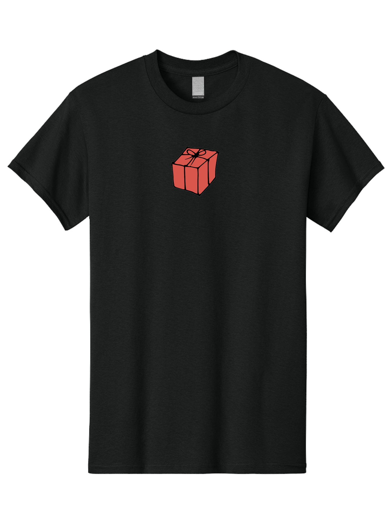 Red-Gift-Box Men'S Graphic Tee, 100% Cotton, Comfortable Casual Summer Wear, Machine Washable, Red Gift Box, Ribbon, Present, Wrapped Gift, Black Outline, Birthday Gift, Christmas Present, Festive Wrapping, Gift Idea Aab082 9