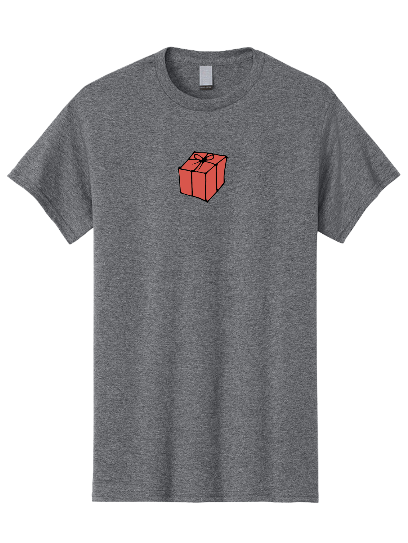 Red-Gift-Box Men'S Graphic Tee, 100% Cotton, Comfortable Casual Summer Wear, Machine Washable, Red Gift Box, Ribbon, Present, Wrapped Gift, Black Outline, Birthday Gift, Christmas Present, Festive Wrapping, Gift Idea Aab082 29