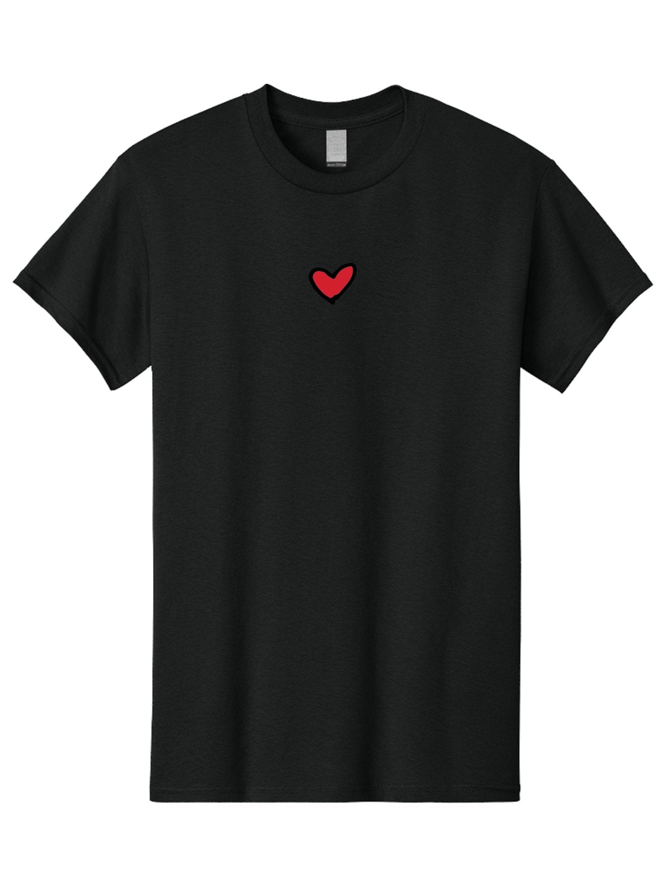 Red-Heart Men'S Graphic Tee, 100% Cotton, Comfortable Casual Summer Wear, Machine Washable, Simple Red Heart, Cartoon Heart, Heart Symbol, Love Sign, Valentines Day Icon, Red Heart Illustration, Heart Graphic Aab083 4