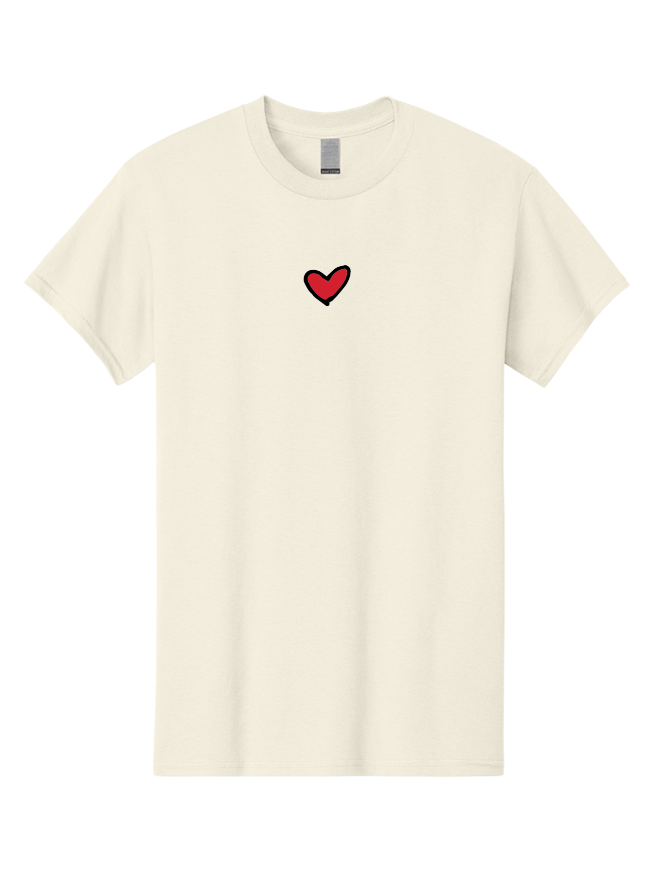 Red-Heart Men'S Graphic Tee, 100% Cotton, Comfortable Casual Summer Wear, Machine Washable, Simple Red Heart, Cartoon Heart, Heart Symbol, Love Sign, Valentines Day Icon, Red Heart Illustration, Heart Graphic Aab083