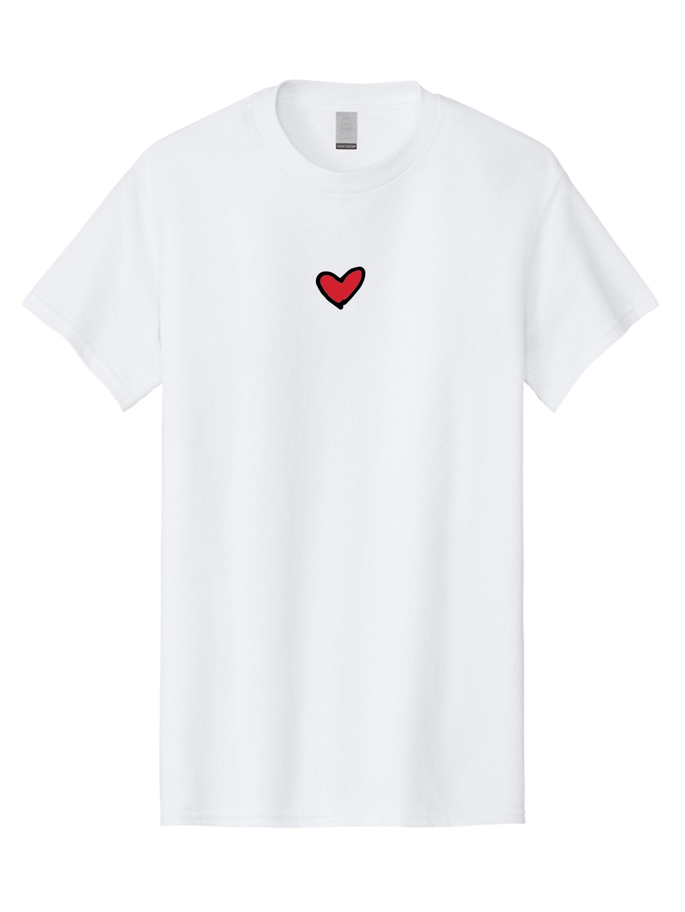 Red-Heart Men'S Graphic Tee, 100% Cotton, Comfortable Casual Summer Wear, Machine Washable, Simple Red Heart, Cartoon Heart, Heart Symbol, Love Sign, Valentines Day Icon, Red Heart Illustration, Heart Graphic Aab083 13