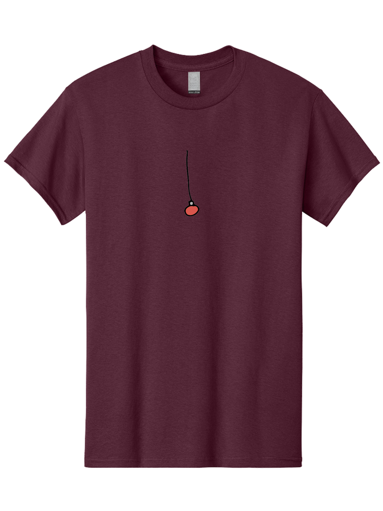 Red-Ornament Men'S Graphic Tee, 100% Cotton, Comfortable Casual Summer Wear, Machine Washable, Red Christmas Ornament, Holiday Decoration, Festive Symbol, Cartoon Style, Simple Design, Christmas Tree Decor Aab084