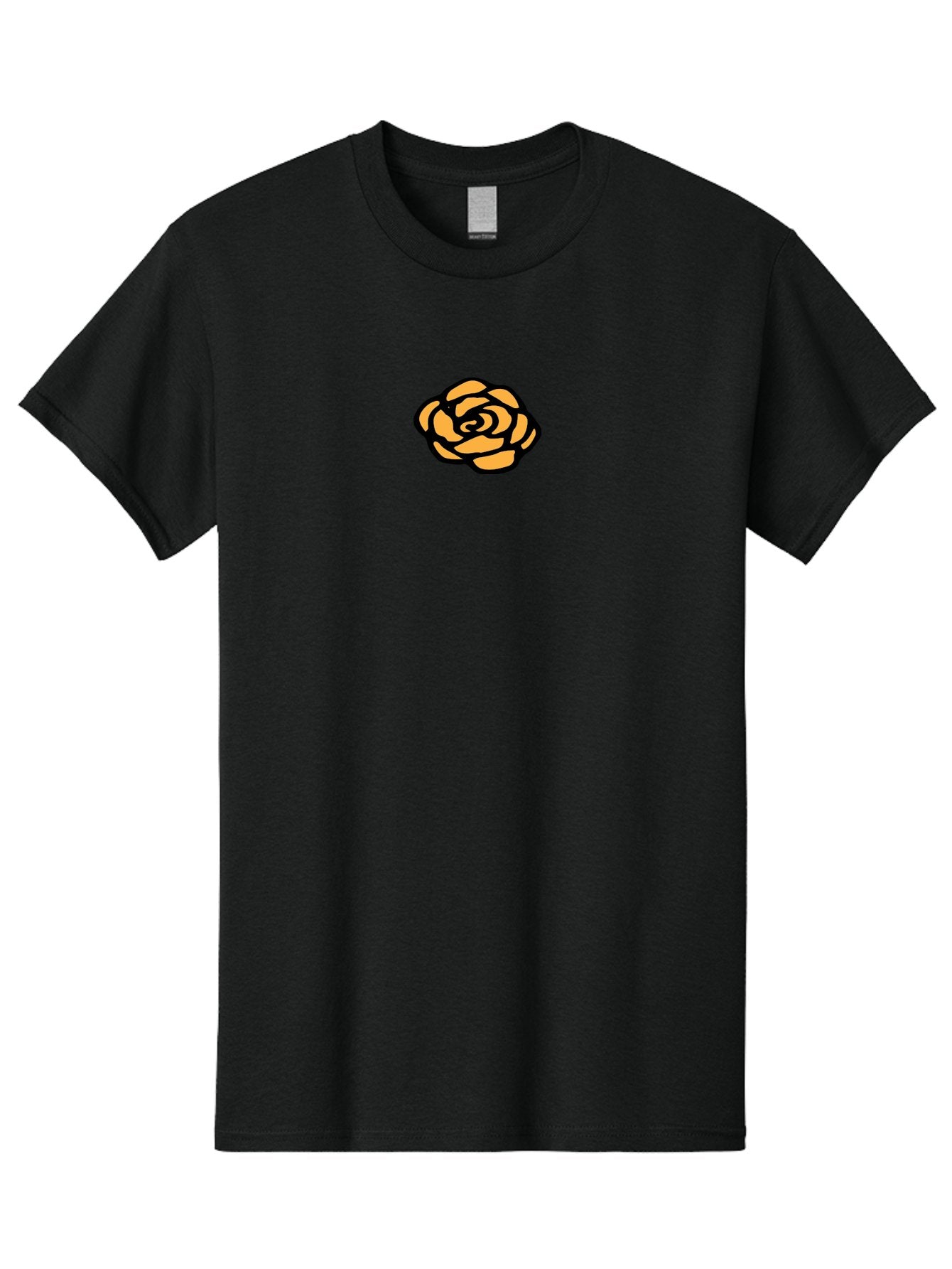 Rose-Icon Men'S Graphic Tee, 100% Cotton, Comfortable Casual Summer Wear, Machine Washable, Orange Rose Illustration, Stylish Graphic Design, Minimalist Art, Simple Rose, Modern Floral Design, Bold Lines Aab085 7