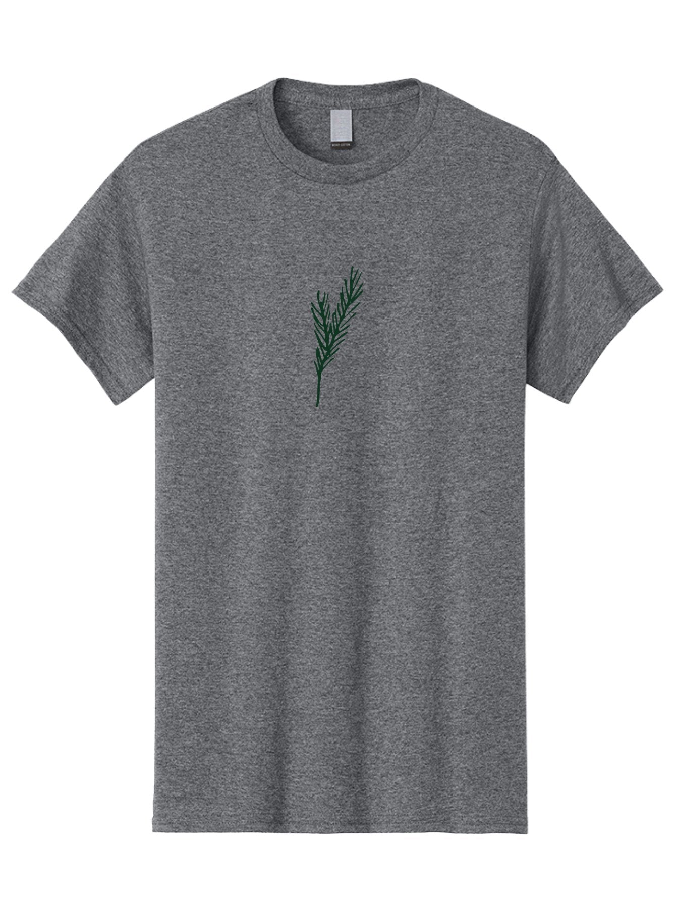 Rosemary-Herb Men'S Graphic Tee, 100% Cotton, Comfortable Casual Summer Wear, Machine Washable, Simple Branch, Minimalist Design, Plant Silhouette, Black Graphics, Leafy Outline, Abstract Foliage, Nature Icon Aab086 8