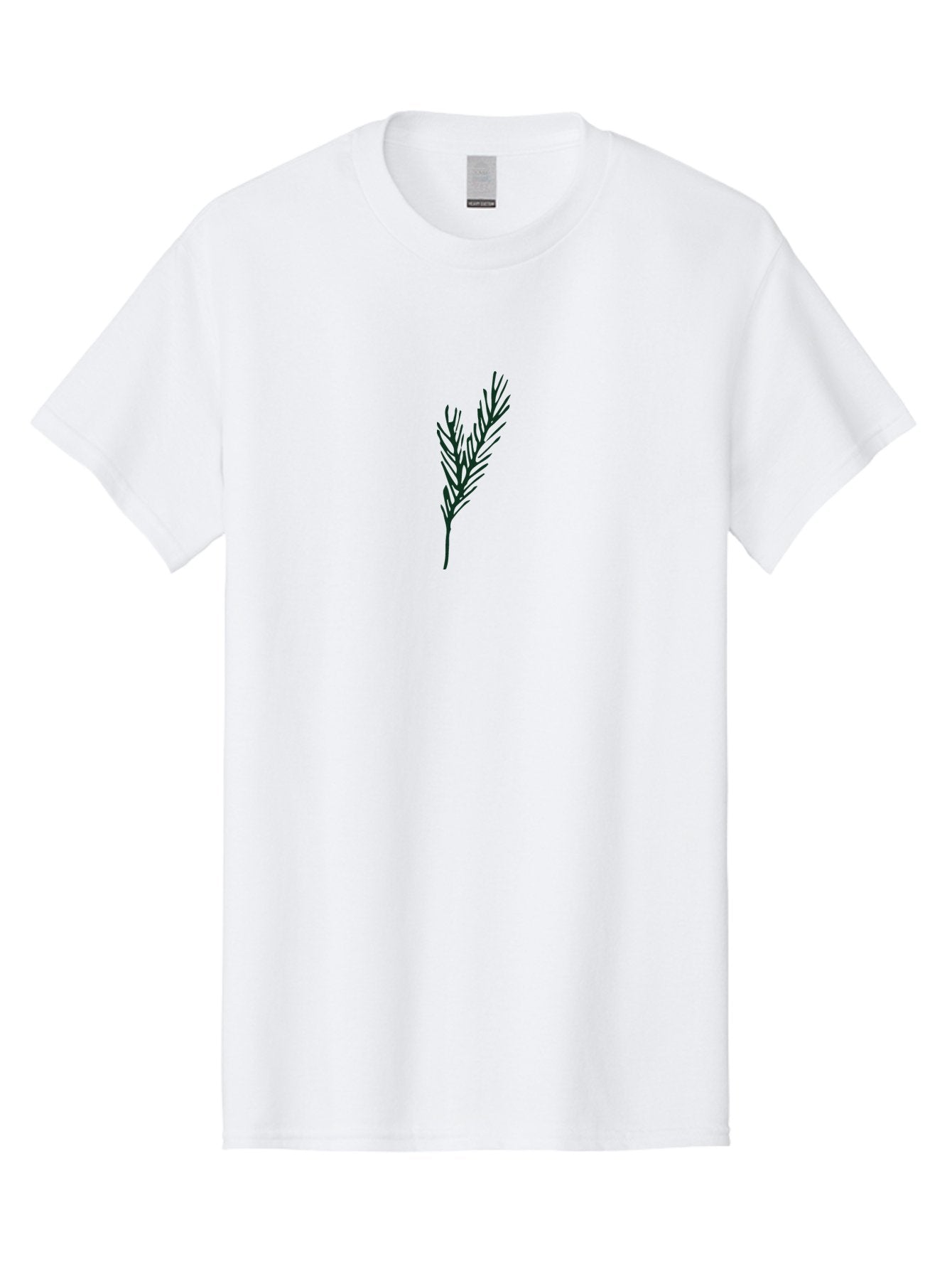Rosemary-Herb Men'S Graphic Tee, 100% Cotton, Comfortable Casual Summer Wear, Machine Washable, Simple Branch, Minimalist Design, Plant Silhouette, Black Graphics, Leafy Outline, Abstract Foliage, Nature Icon Aab086 4
