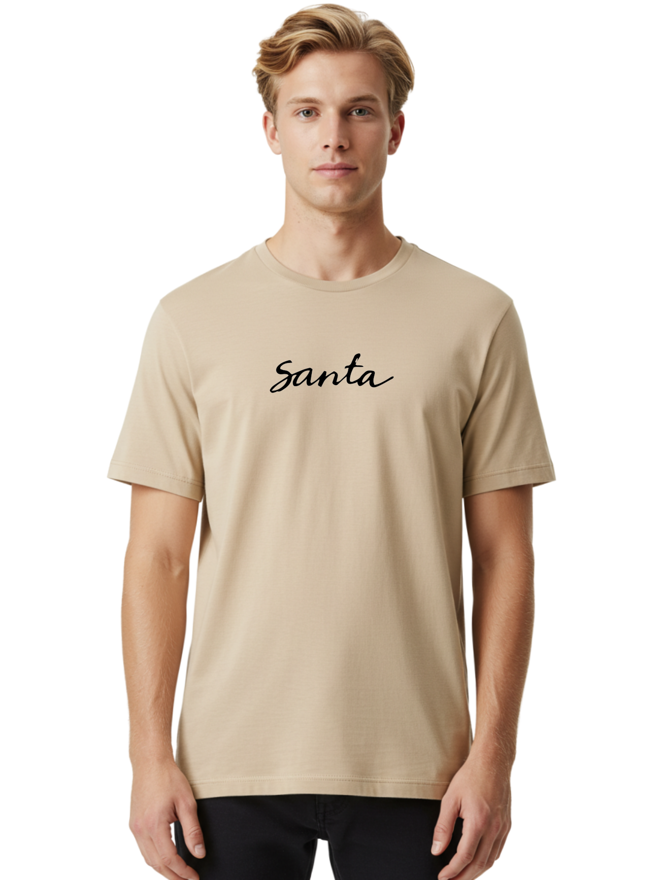 Santa-1 Men'S Graphic Tee, 100% Cotton, Comfortable Casual Summer Wear, Machine Washable, Santa, Christmas, Holiday Season, Festive, Jolly, Christmas Magic, Gift Giver, Sleigh Bells Aab090 28