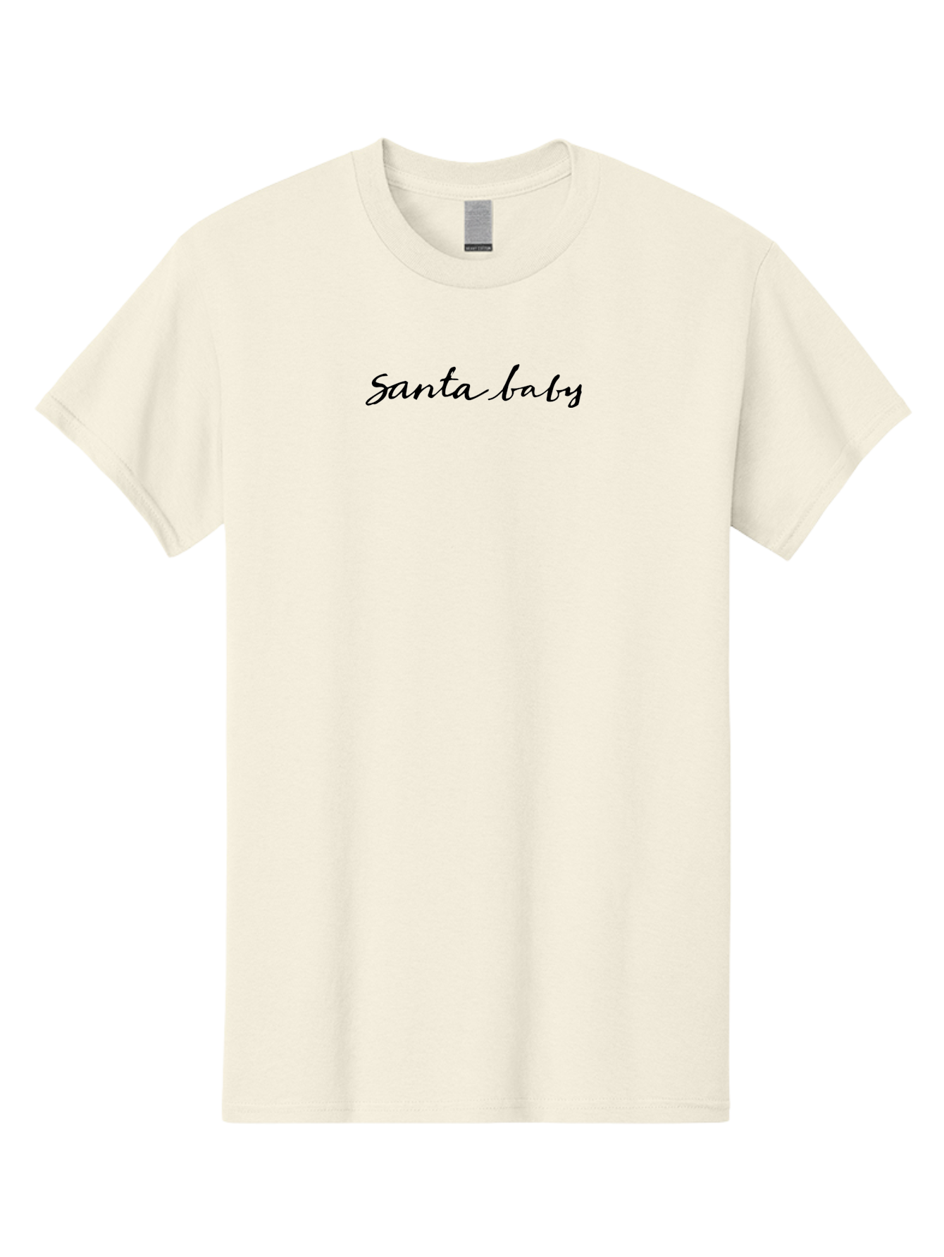 Santa-Baby-1 Men'S Graphic Tee, 100% Cotton, Comfortable Casual Summer Wear, Machine Washable, Santa Baby, Christmas Theme, Holiday Graphics, Festive Design, Winter Season, Cursive Text, Black Font, Christmas Gifts Aab091 13