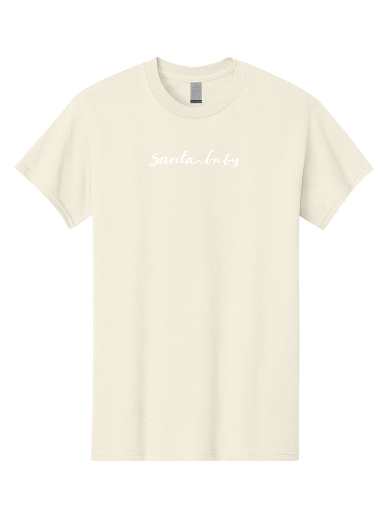 Santa-Baby Men'S Graphic Tee, 100% Cotton, Comfortable Casual Summer Wear, Machine Washable, Santa Baby, Christmas Phrase, Festive Text, White Cursive Font, Holiday Greetings, Seasonal Phrase, Cute Lettering, Merry Christmas Aab092 23