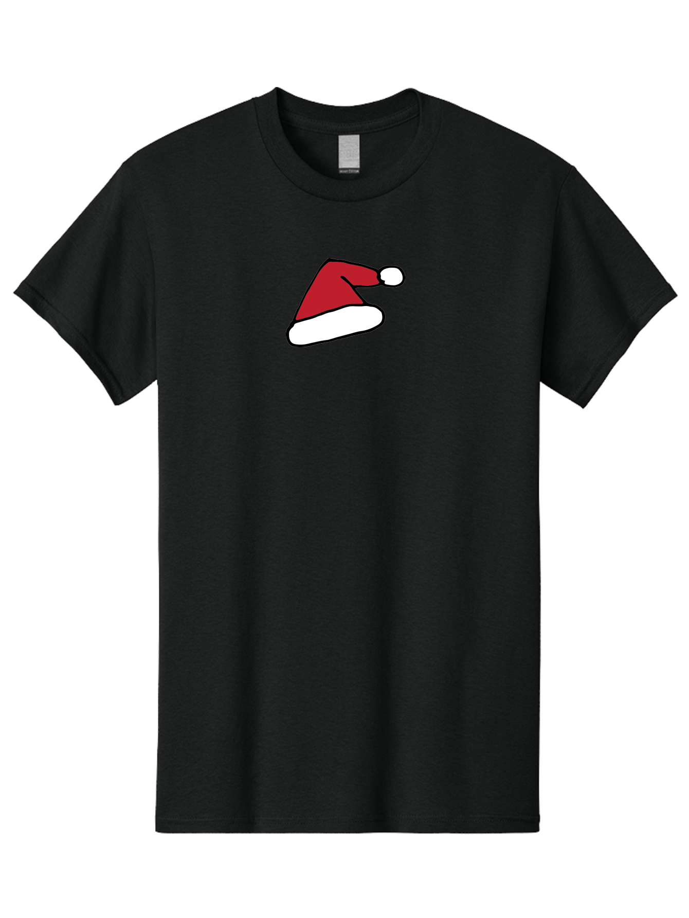 Santa-Hat-1 Men'S Graphic Tee, 100% Cotton, Comfortable Casual Summer Wear, Machine Washable, Christmas Hat, Red And White Hat, Festive Headwear, Holiday Accessory, Cartoon Style, Winter Wear, Santa Claus Hat Aab094