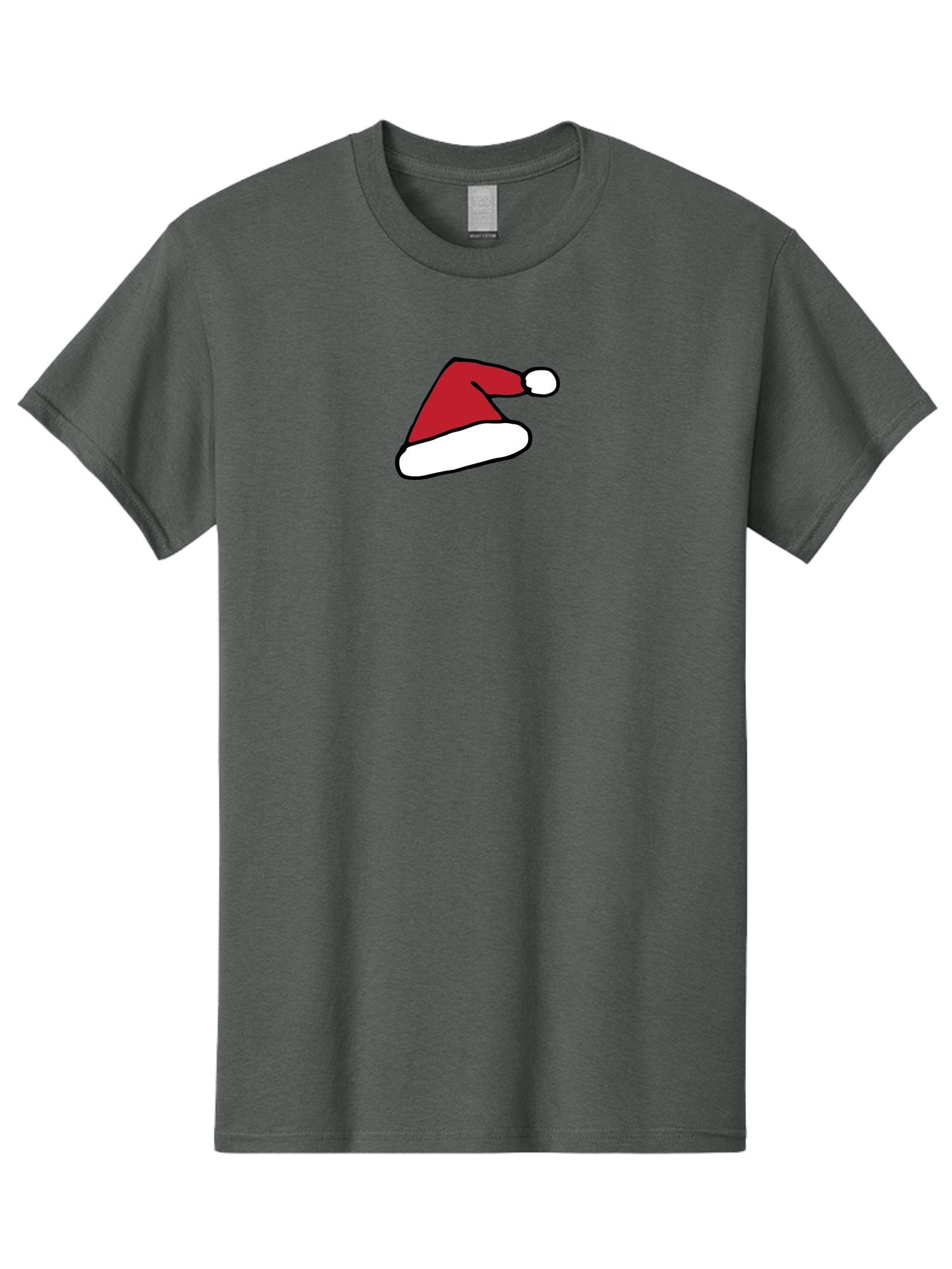 Santa-Hat-1 Men'S Graphic Tee, 100% Cotton, Comfortable Casual Summer Wear, Machine Washable, Christmas Hat, Red And White Hat, Festive Headwear, Holiday Accessory, Cartoon Style, Winter Wear, Santa Claus Hat Aab094 11