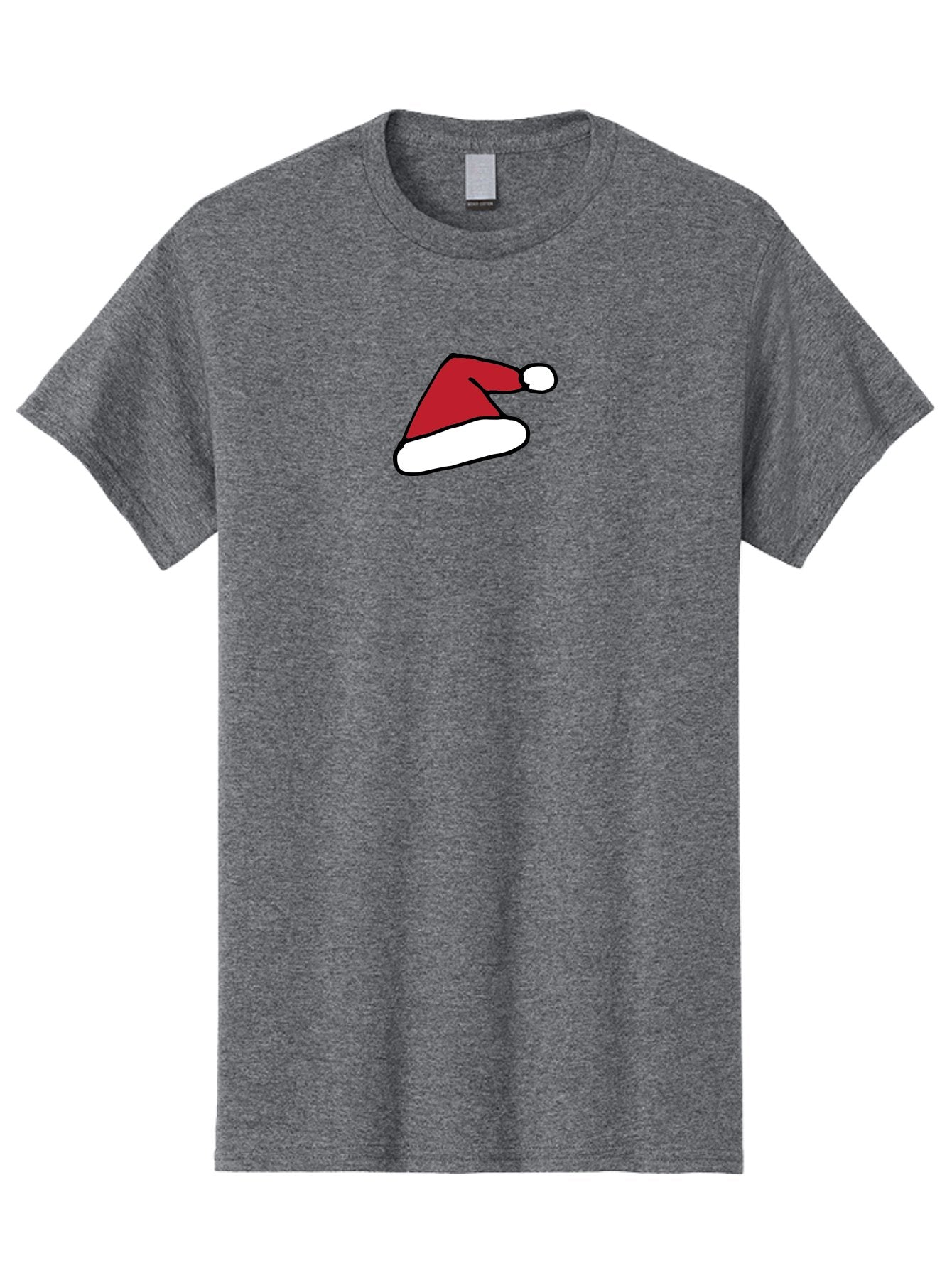 Santa-Hat-1 Men'S Graphic Tee, 100% Cotton, Comfortable Casual Summer Wear, Machine Washable, Christmas Hat, Red And White Hat, Festive Headwear, Holiday Accessory, Cartoon Style, Winter Wear, Santa Claus Hat Aab094 12