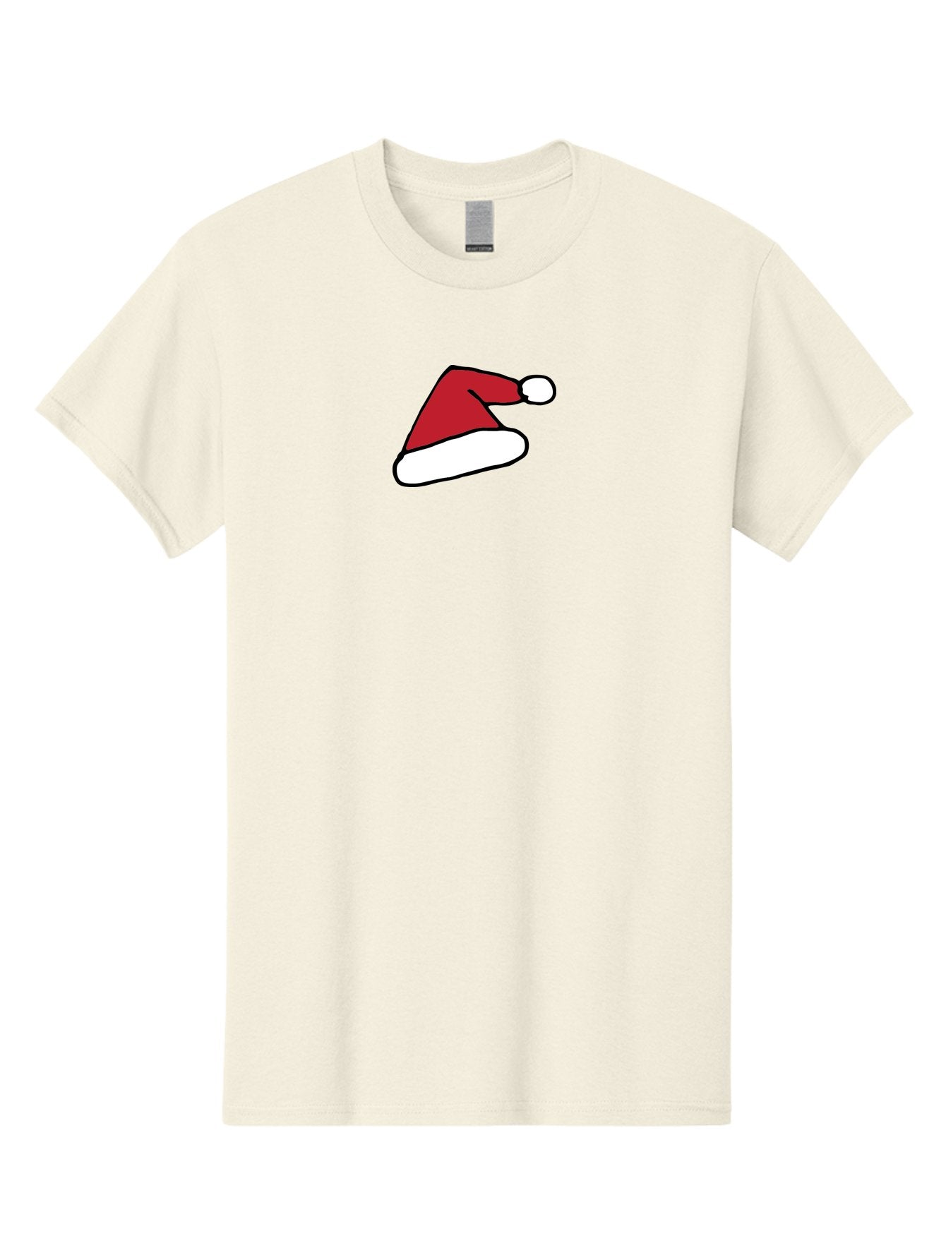 Santa-Hat-1 Men'S Graphic Tee, 100% Cotton, Comfortable Casual Summer Wear, Machine Washable, Christmas Hat, Red And White Hat, Festive Headwear, Holiday Accessory, Cartoon Style, Winter Wear, Santa Claus Hat Aab094 10