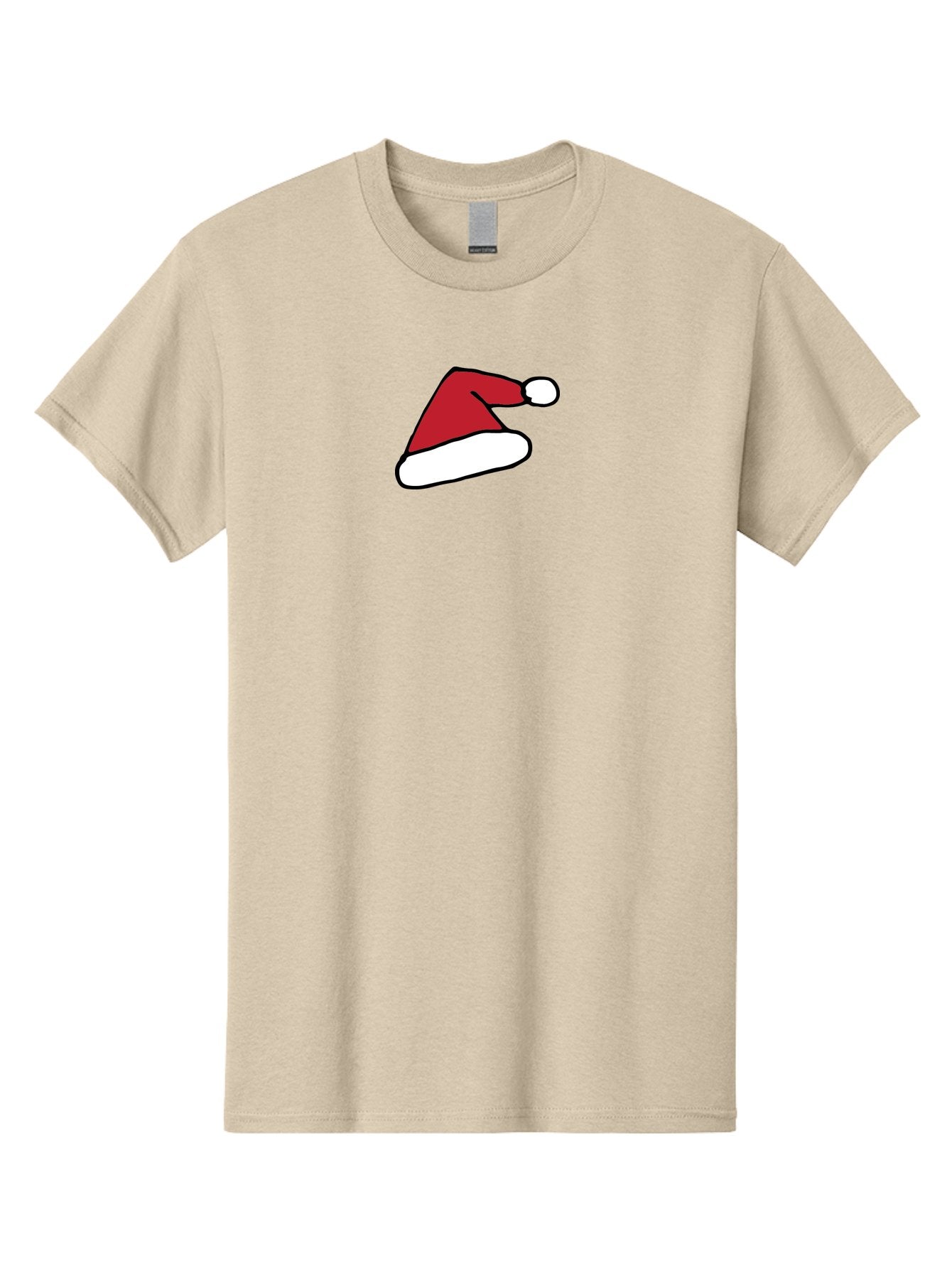 Santa-Hat-1 Men'S Graphic Tee, 100% Cotton, Comfortable Casual Summer Wear, Machine Washable, Christmas Hat, Red And White Hat, Festive Headwear, Holiday Accessory, Cartoon Style, Winter Wear, Santa Claus Hat Aab094