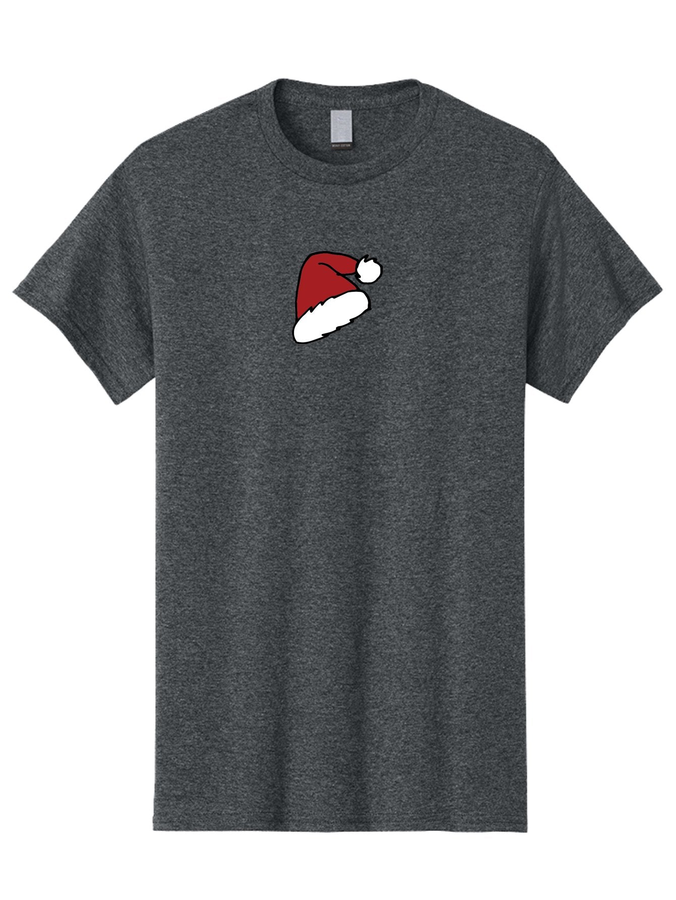 Santa-Hat Men'S Graphic Tee, 100% Cotton, Comfortable Casual Summer Wear, Machine Washable, Red And White Santa Hat, Christmas Accessory, Festive Headwear, Holiday Symbol, Cartoon Illustration, Winter Wear, Seasonal Decoration Aab095 8